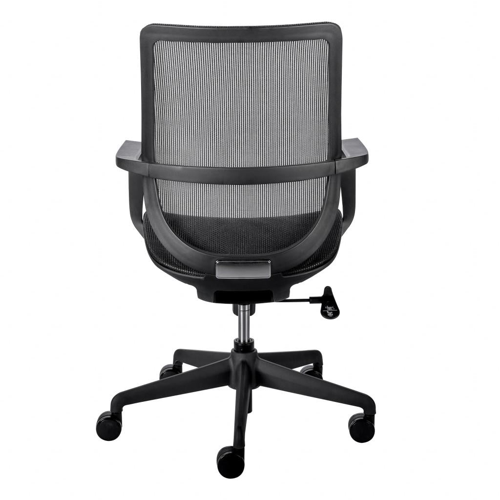 Black Mesh Office Chair with Metal Frame