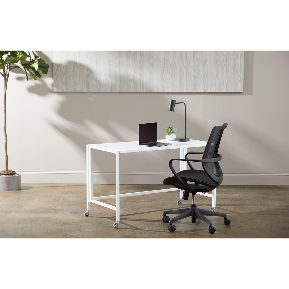 Black Mesh Office Chair with Metal Frame