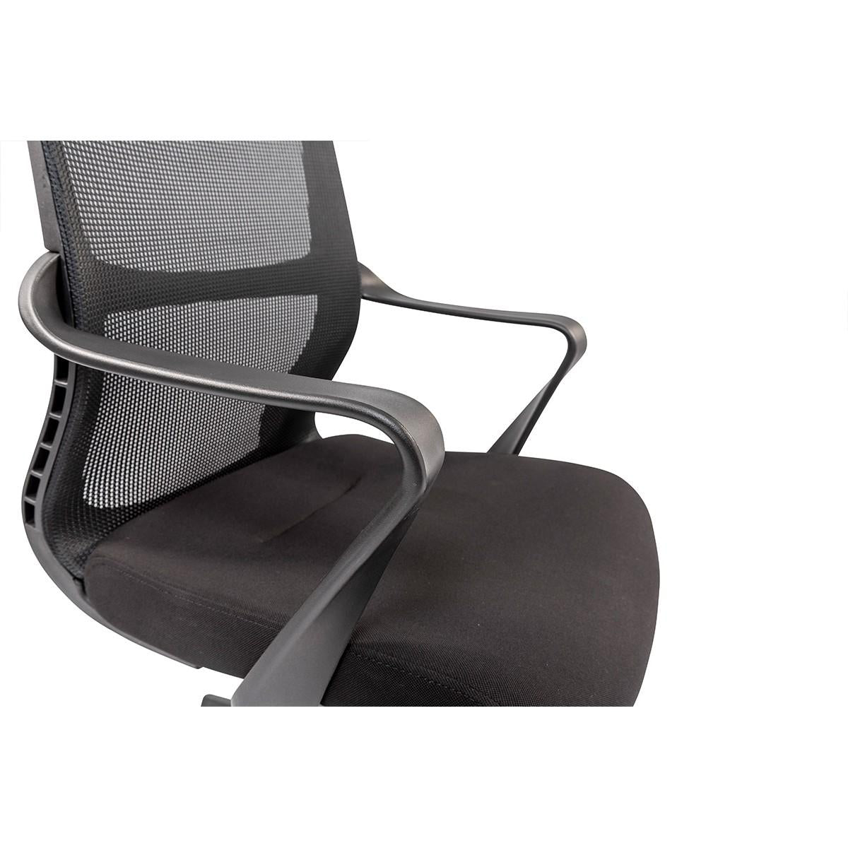 Black Ergo Mesh Adjustable Rolling Office Chair