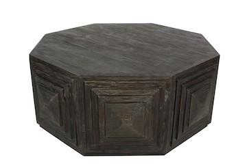 Deep Brown Octagonal Coffee Table