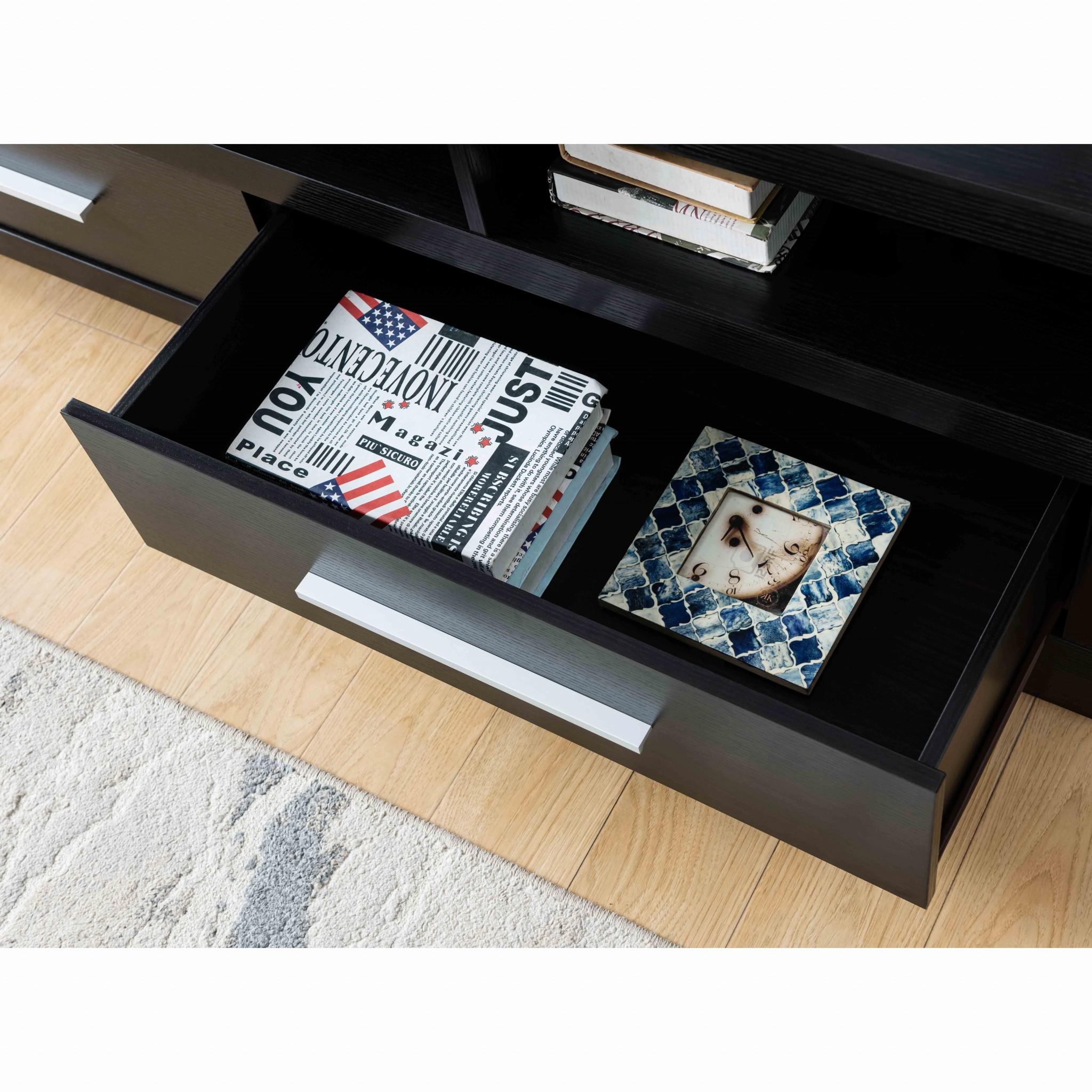 Sleek Black TV Console Cabinet