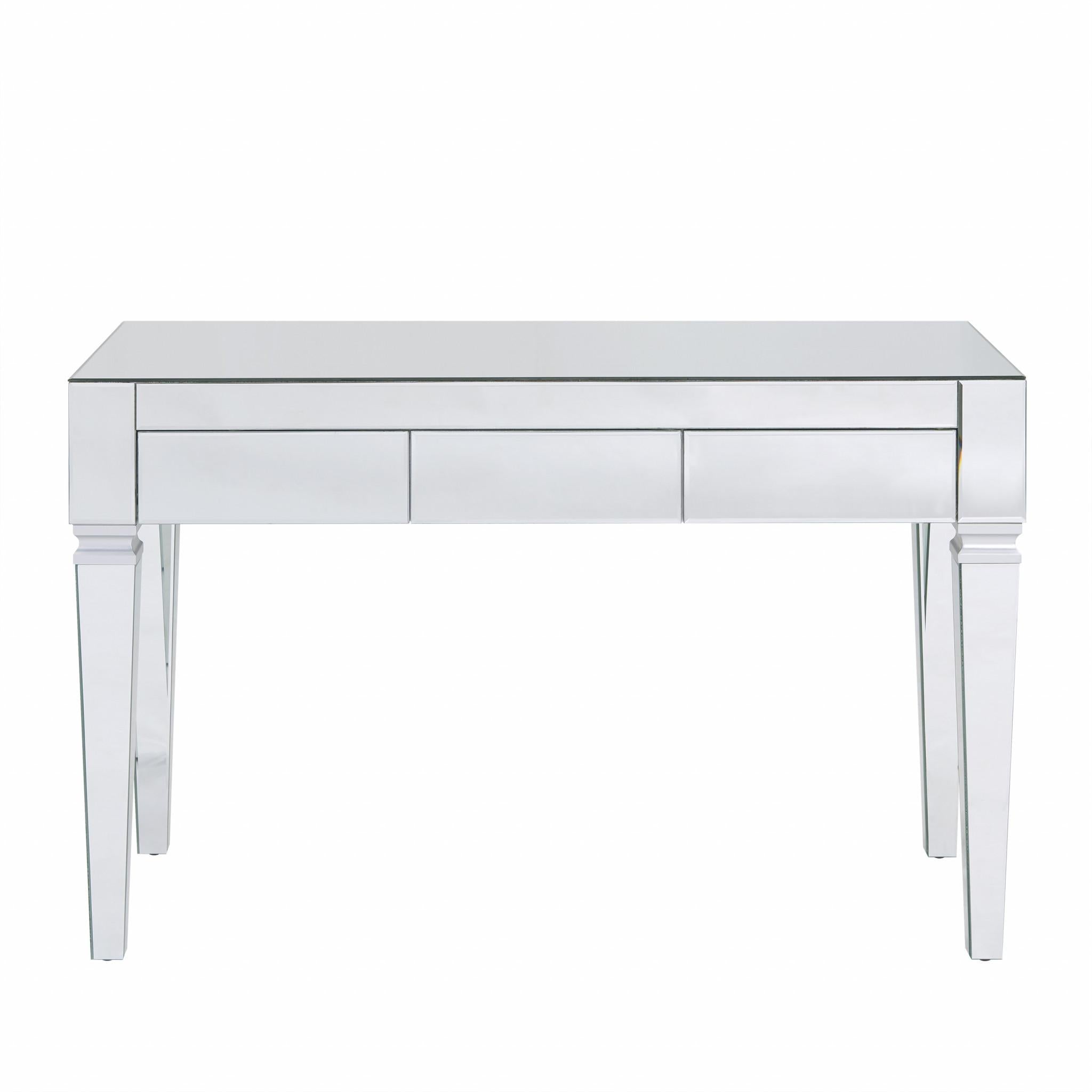 Silver Mirrored Glam Desk