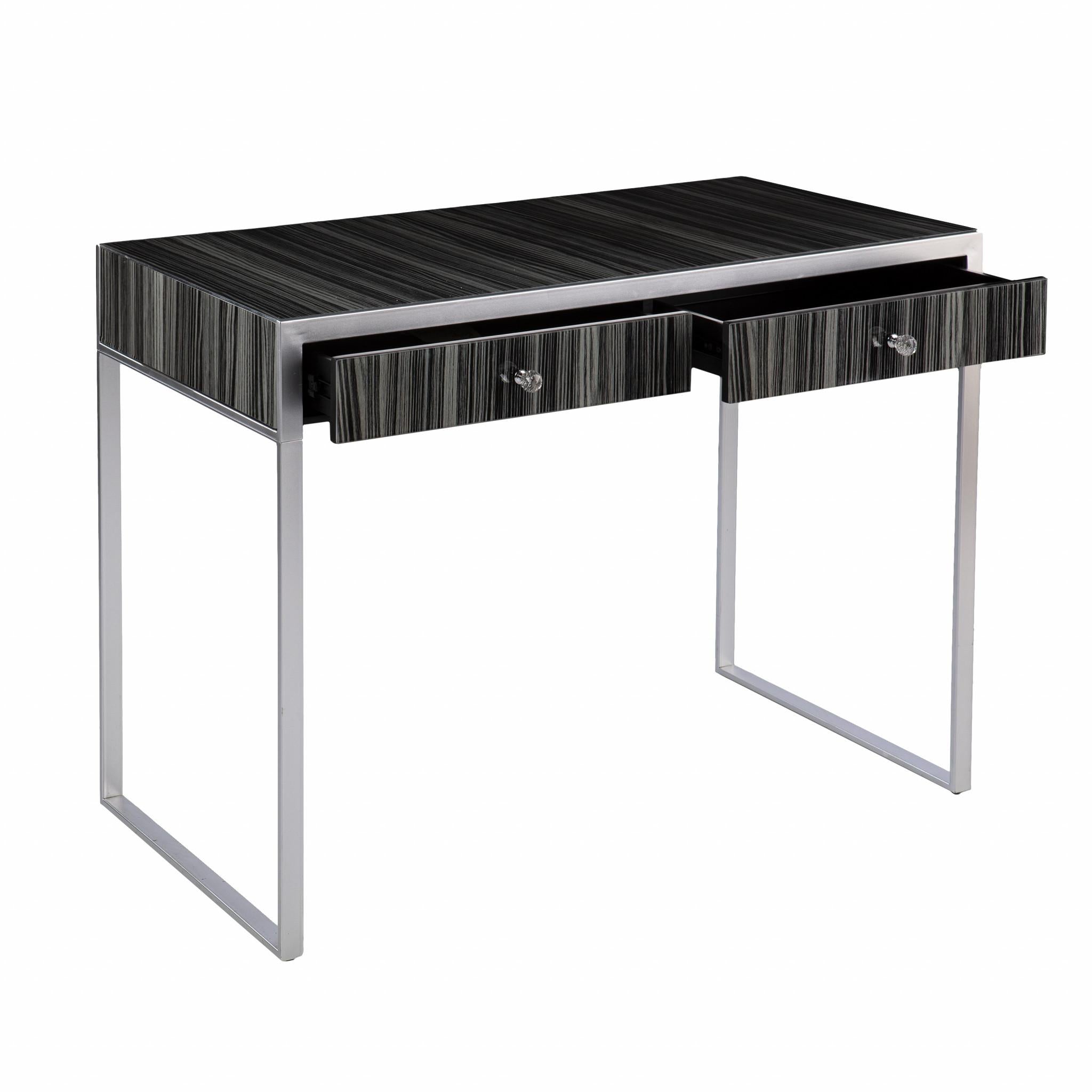 Black And Silver Writing Desk