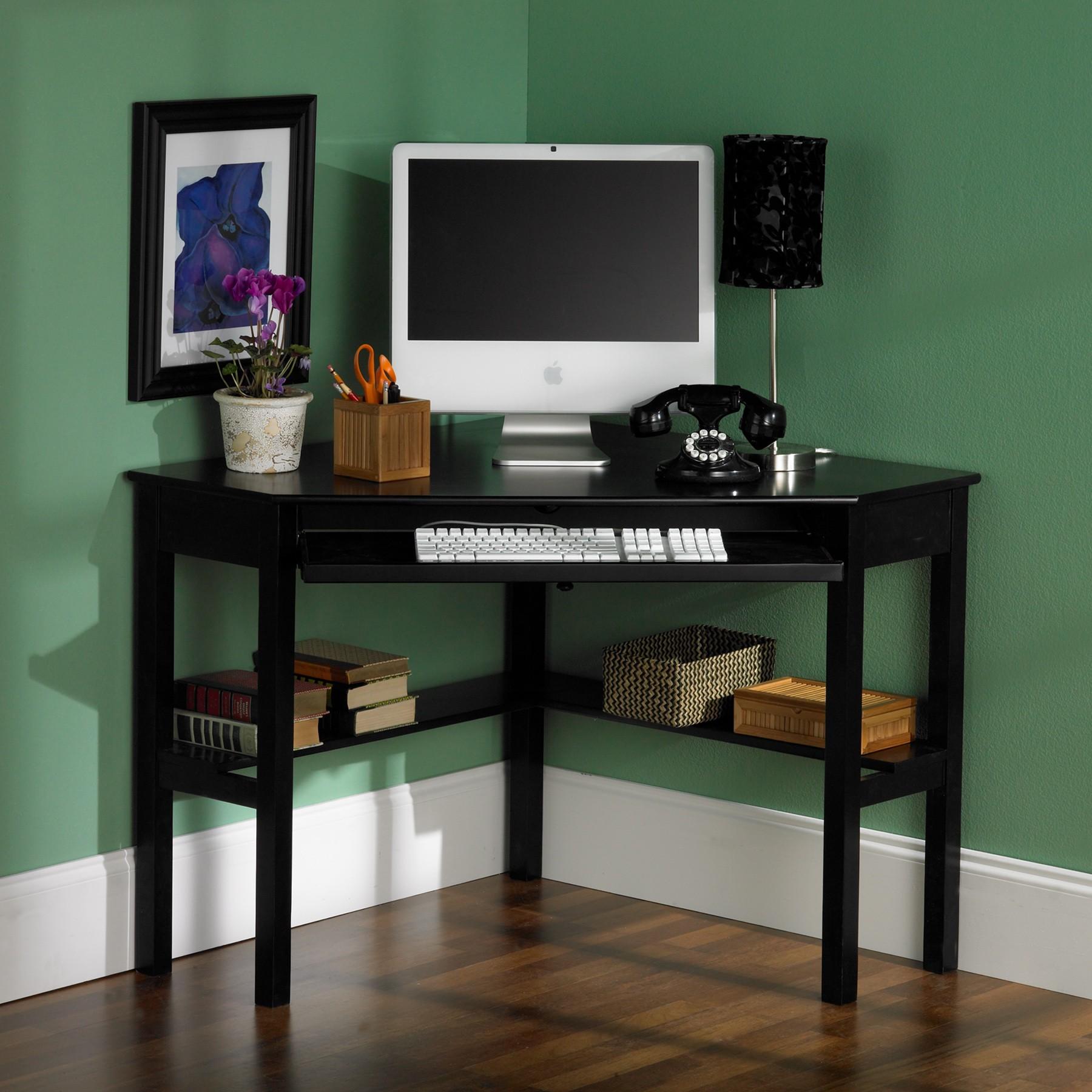 Black Corner Computer Desk