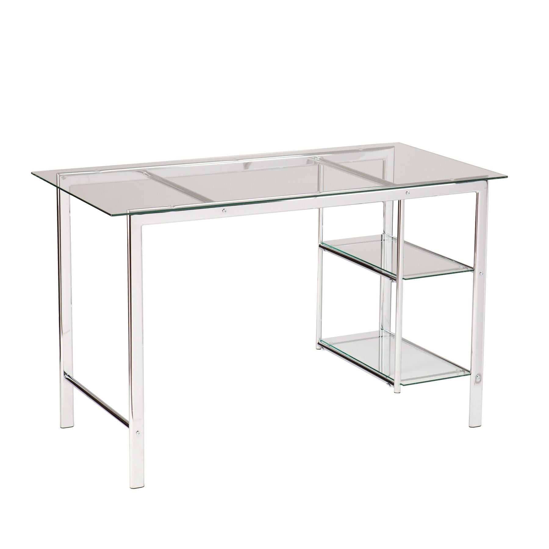 Chrome and Glass Writing Desk