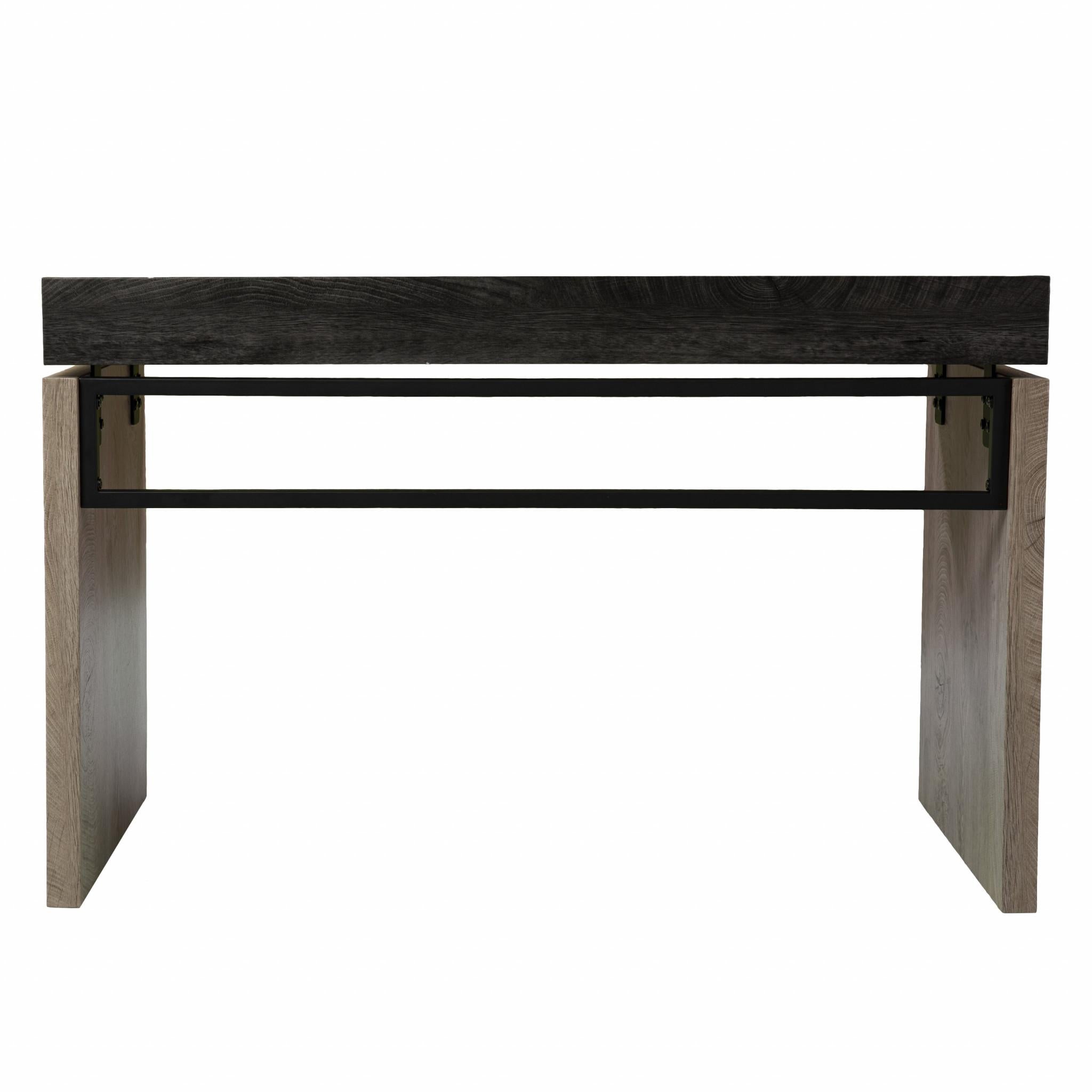 Black Wood and Iron Writing Desk