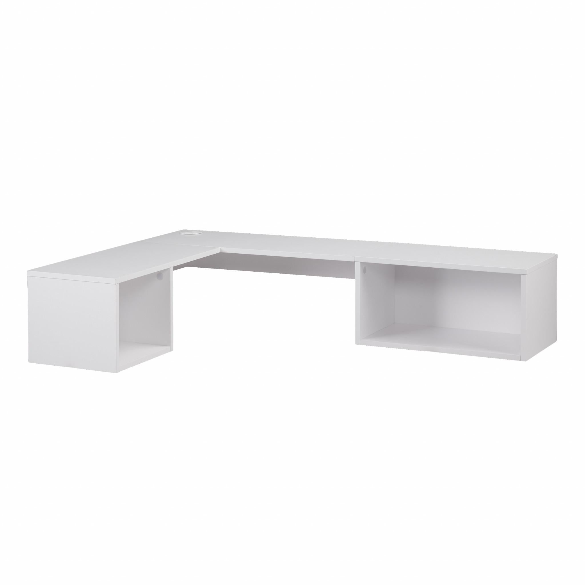 White Wall Mount Corner Desk