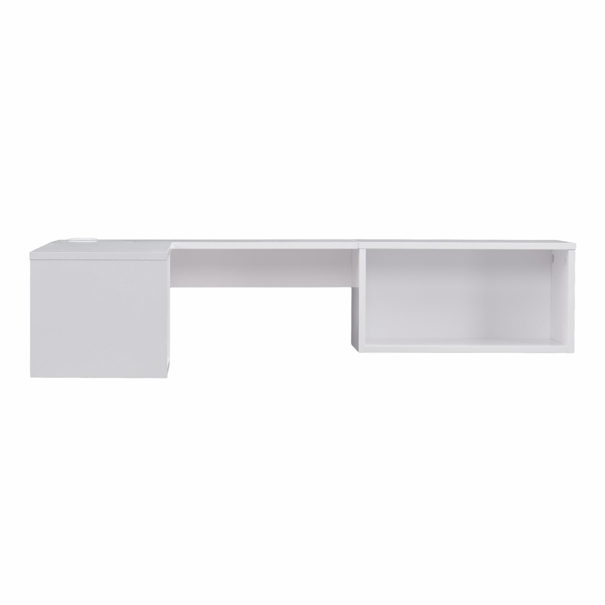 White Wall Mount Corner Desk