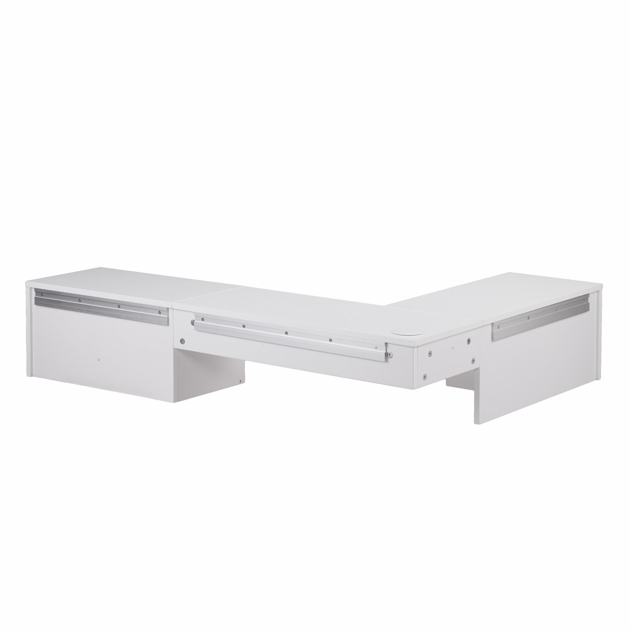 White Wall Mount Corner Desk