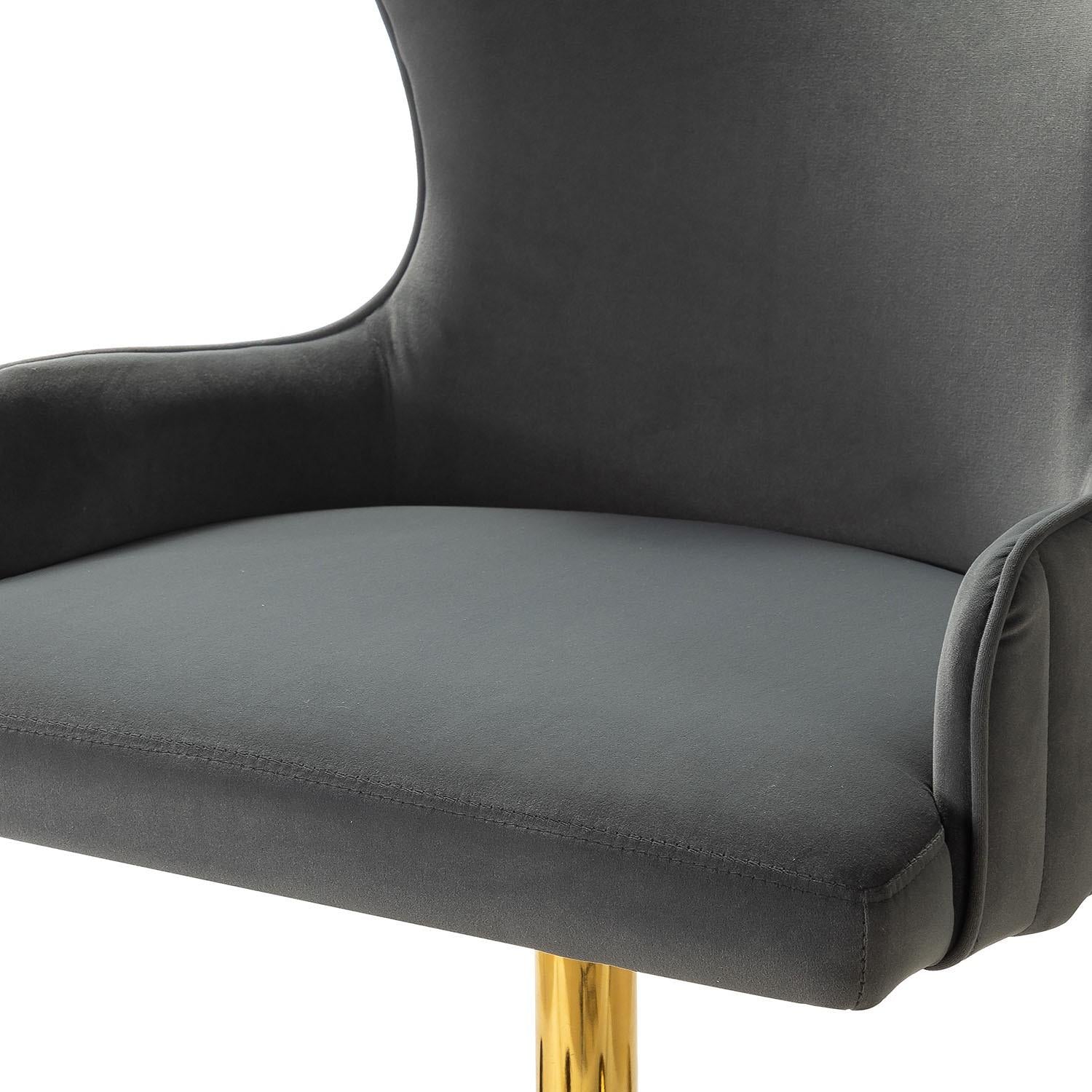 Back Channel Gray and Gold Rolling Office Chair