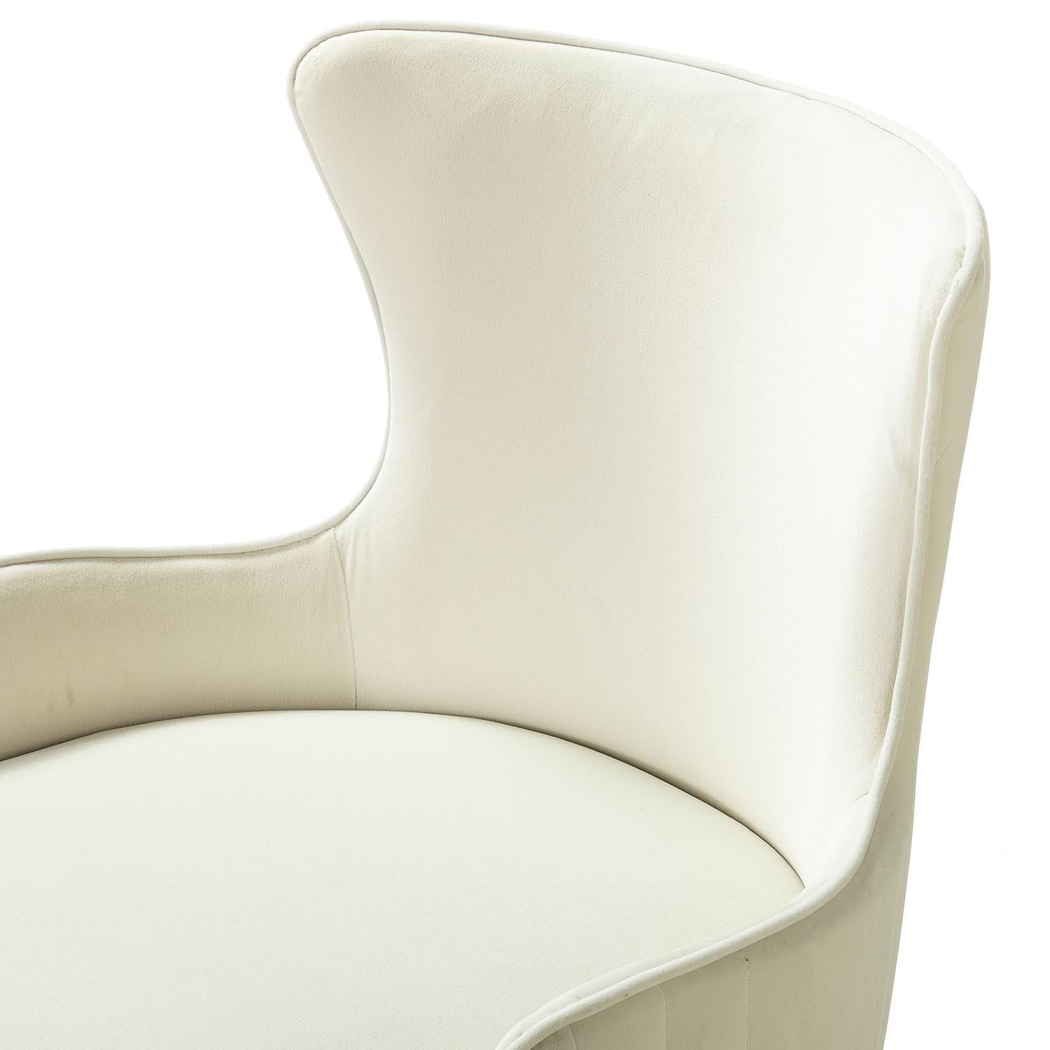 Back Channel Ivory and Gold Rolling Office Chair