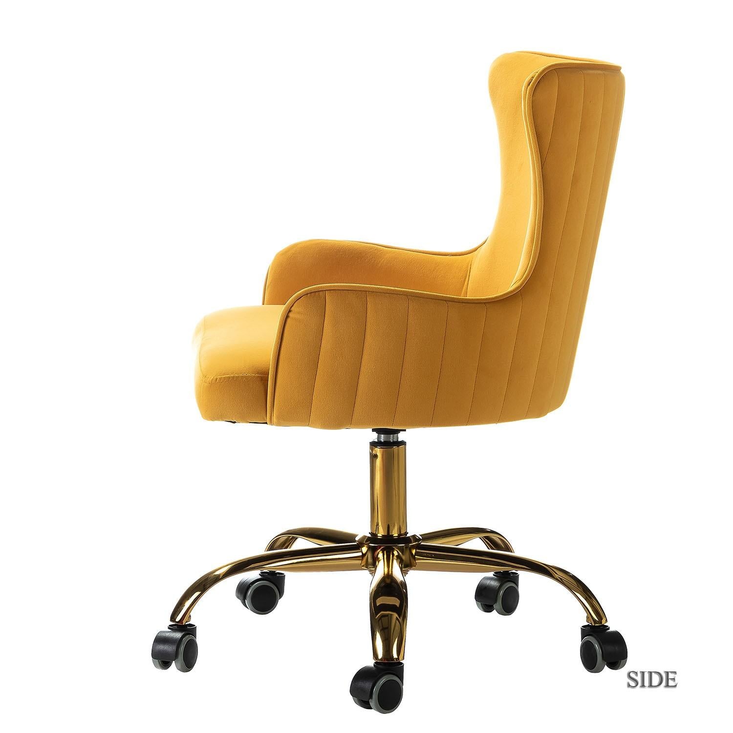 Back Channel Yellow and Gold Rolling Office Chair