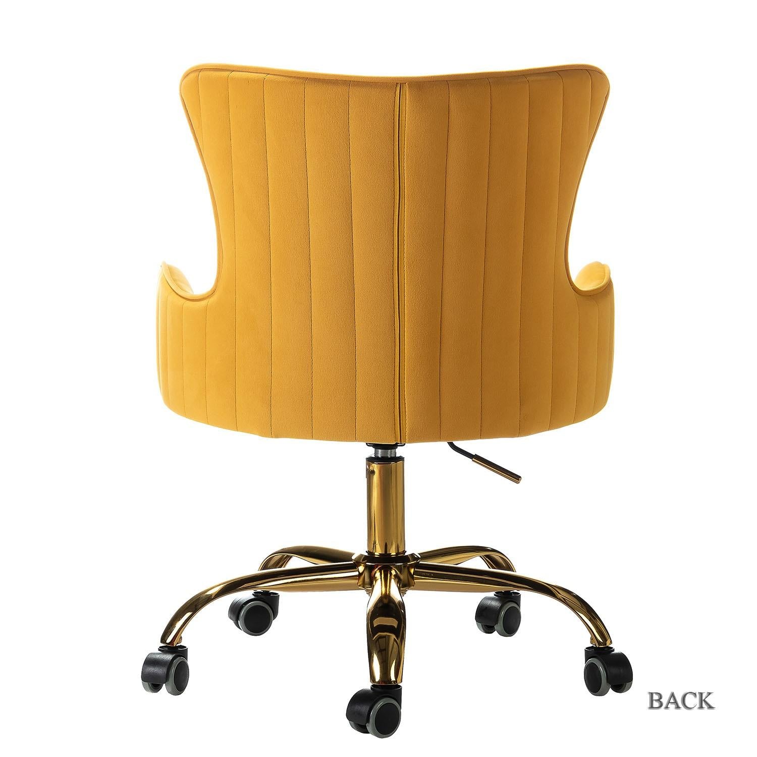 Back Channel Yellow and Gold Rolling Office Chair