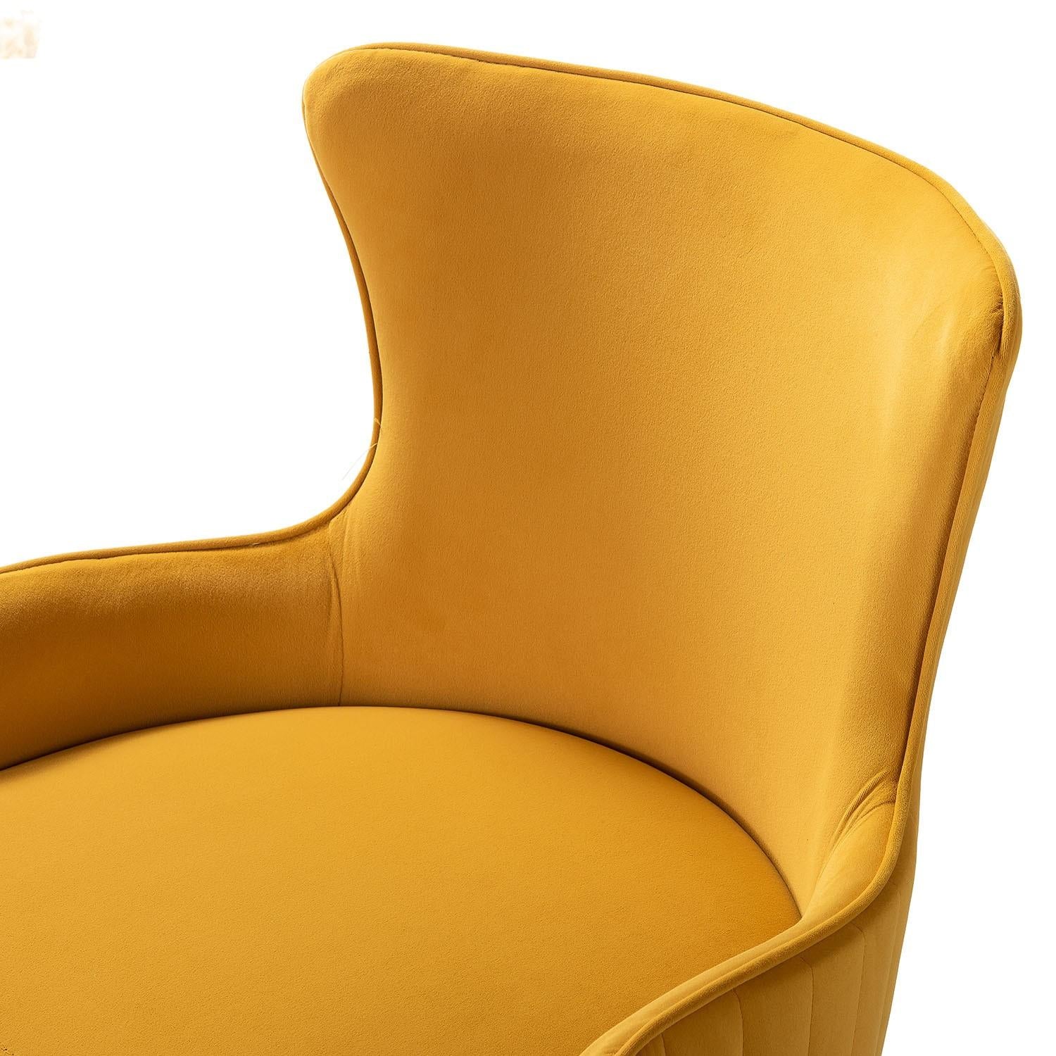 Back Channel Yellow and Gold Rolling Office Chair