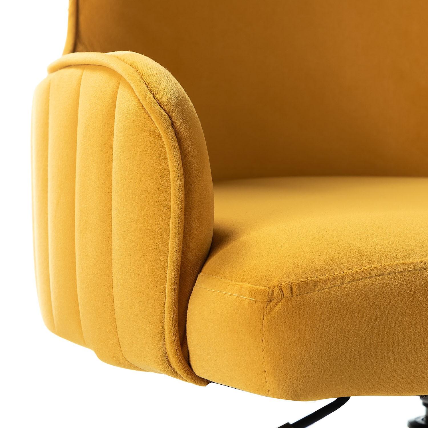 Back Channel Yellow and Gold Rolling Office Chair