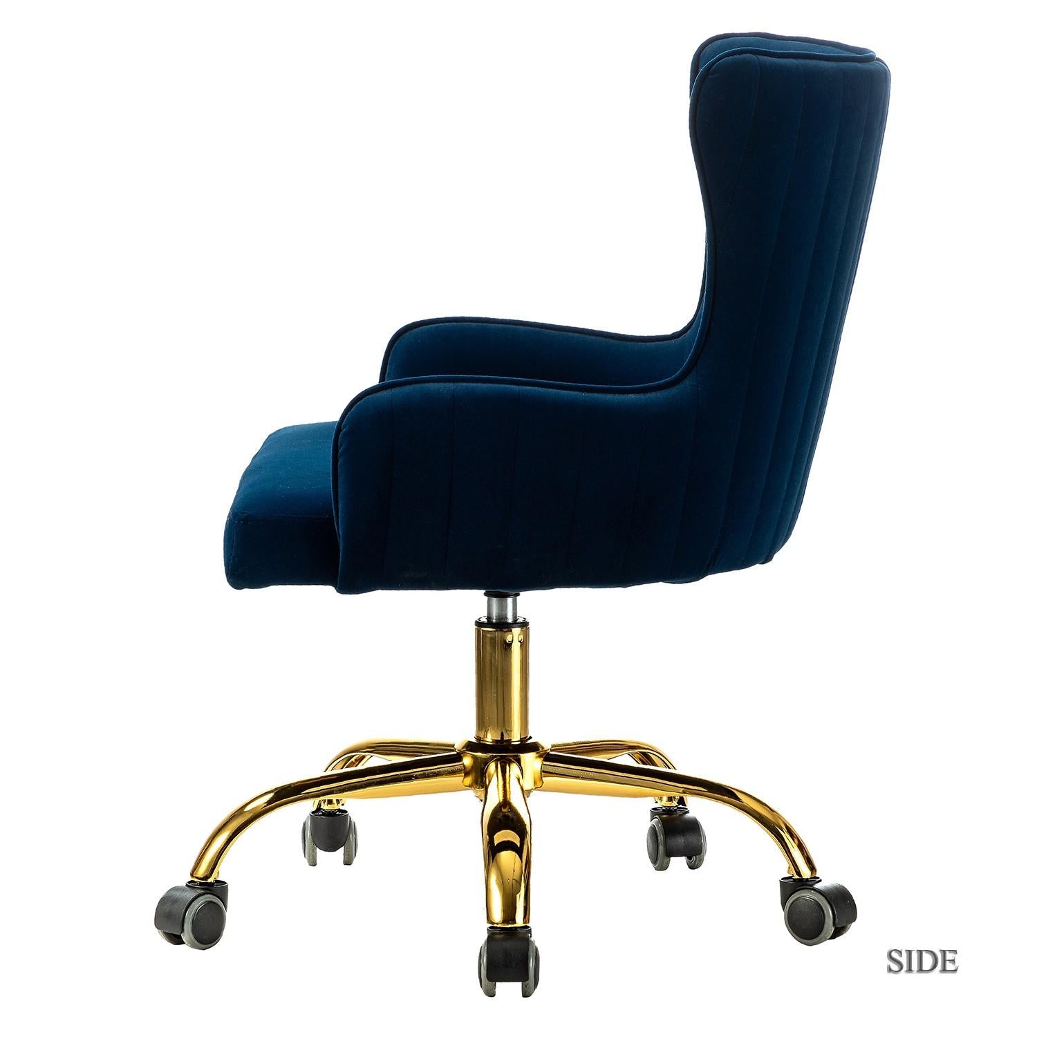 Back Channel Navy and Gold Rolling Office Chair