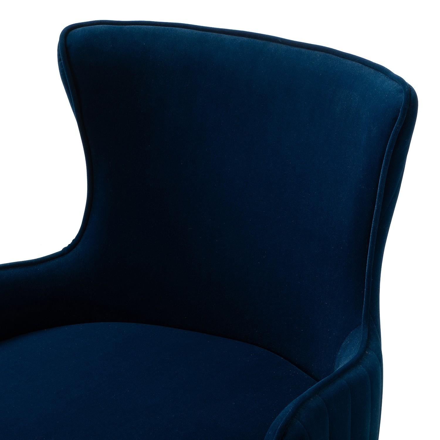 Back Channel Navy and Gold Rolling Office Chair