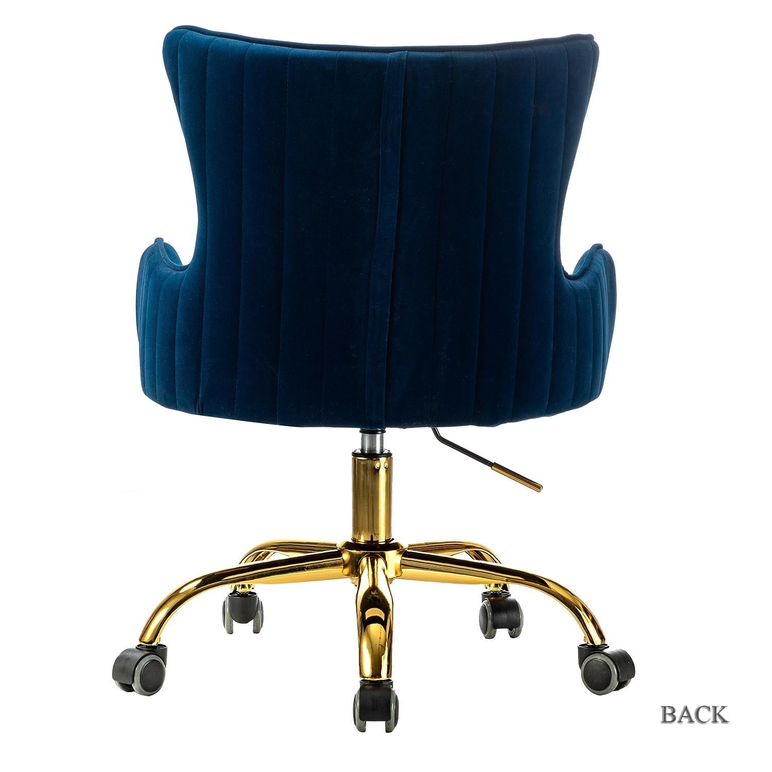 Back Channel Navy and Gold Rolling Office Chair