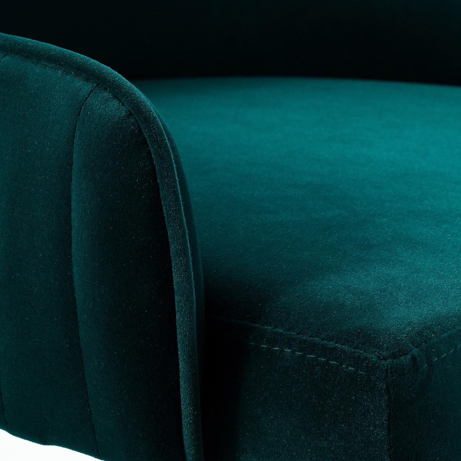 Back Channel Emerald and Gold Rolling Office Chair