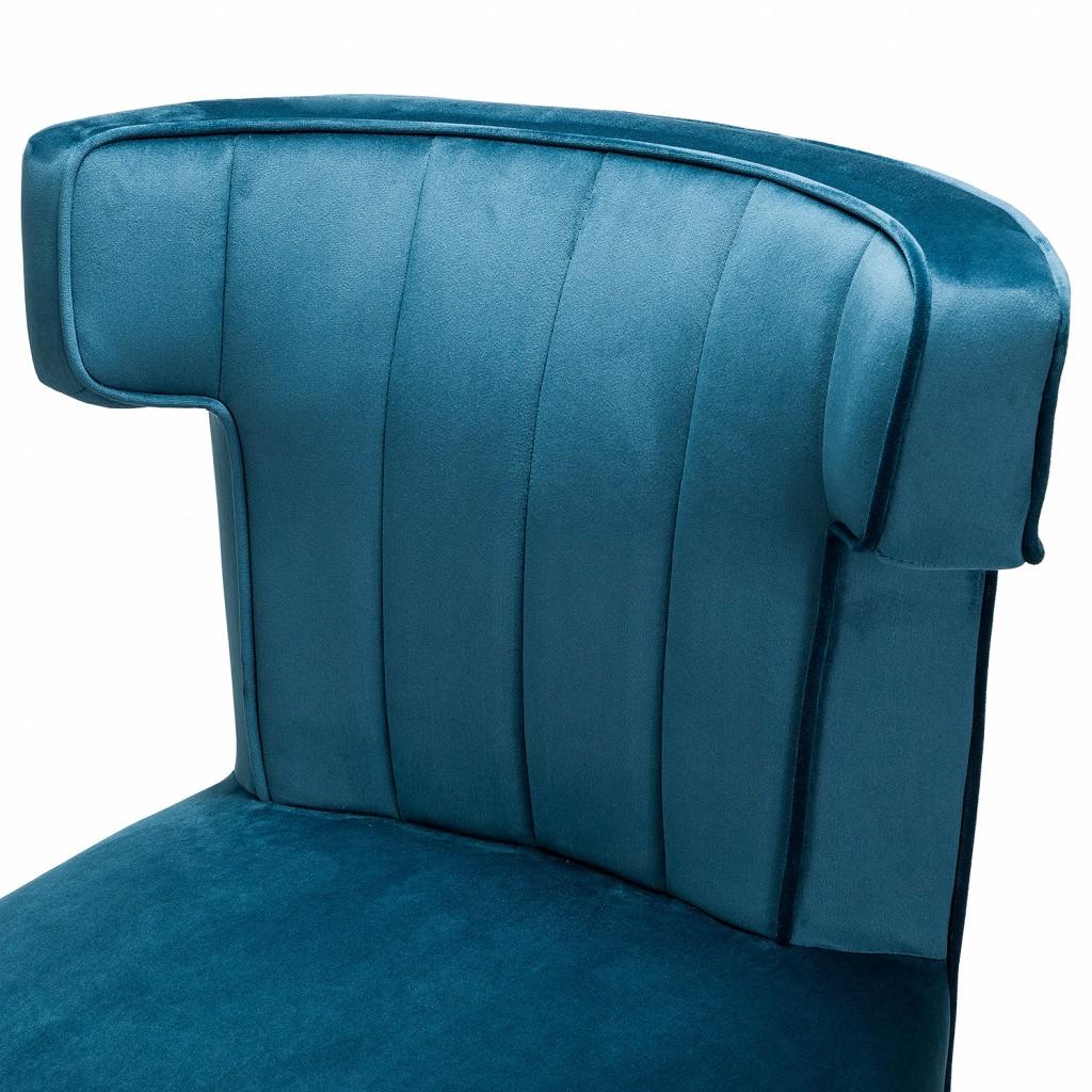 Contempo Teal Velvet Nailhead Office Chair