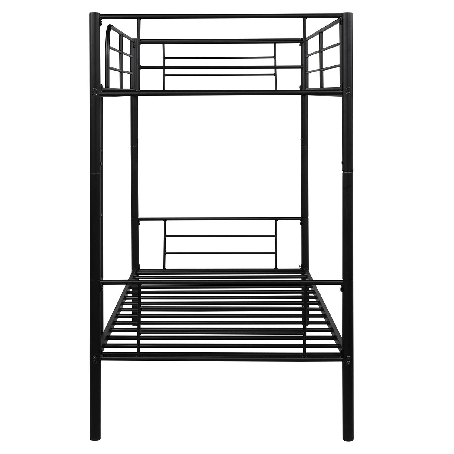 Twin Over Twin Black Metal Bunk Bed