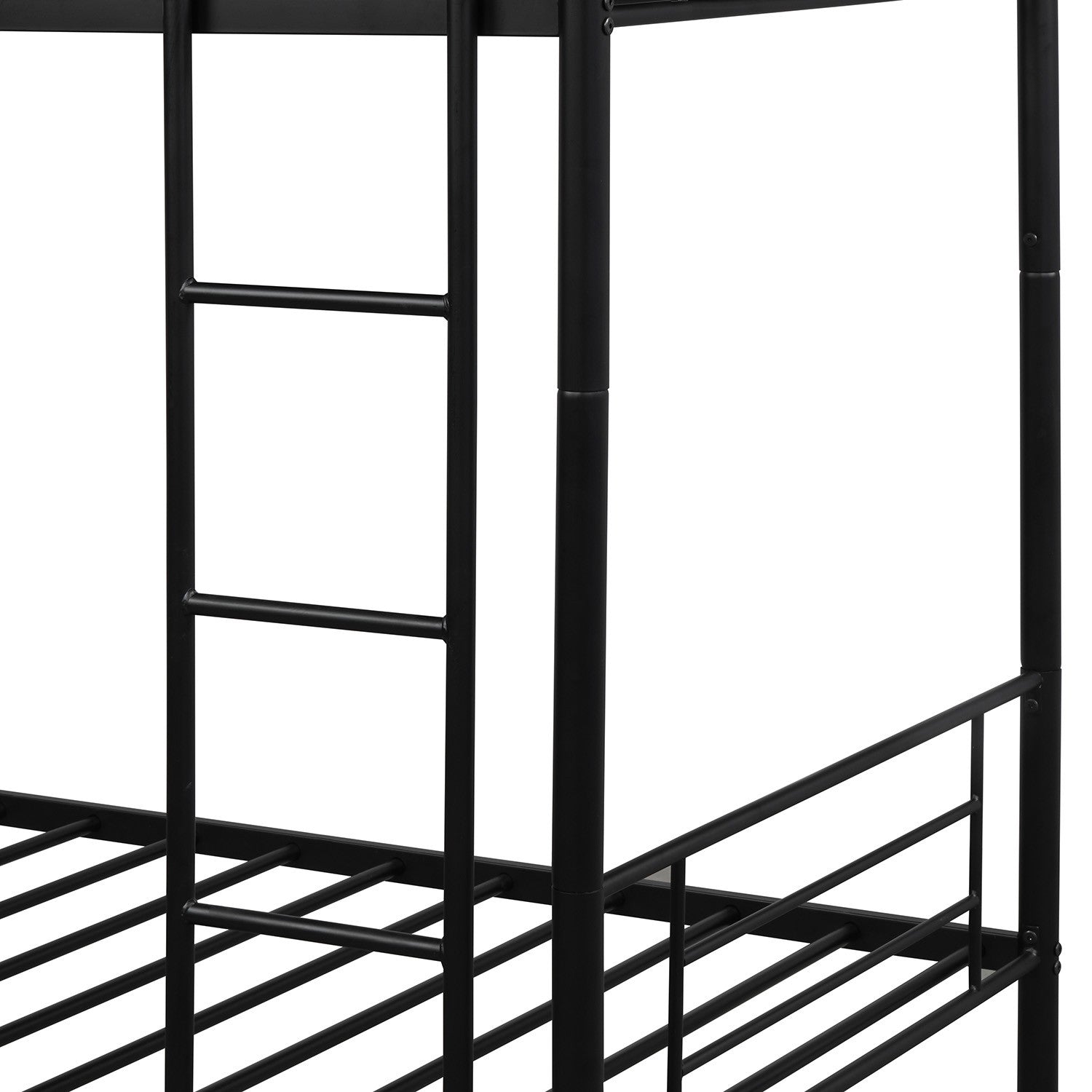 Twin Over Twin Black Metal Bunk Bed