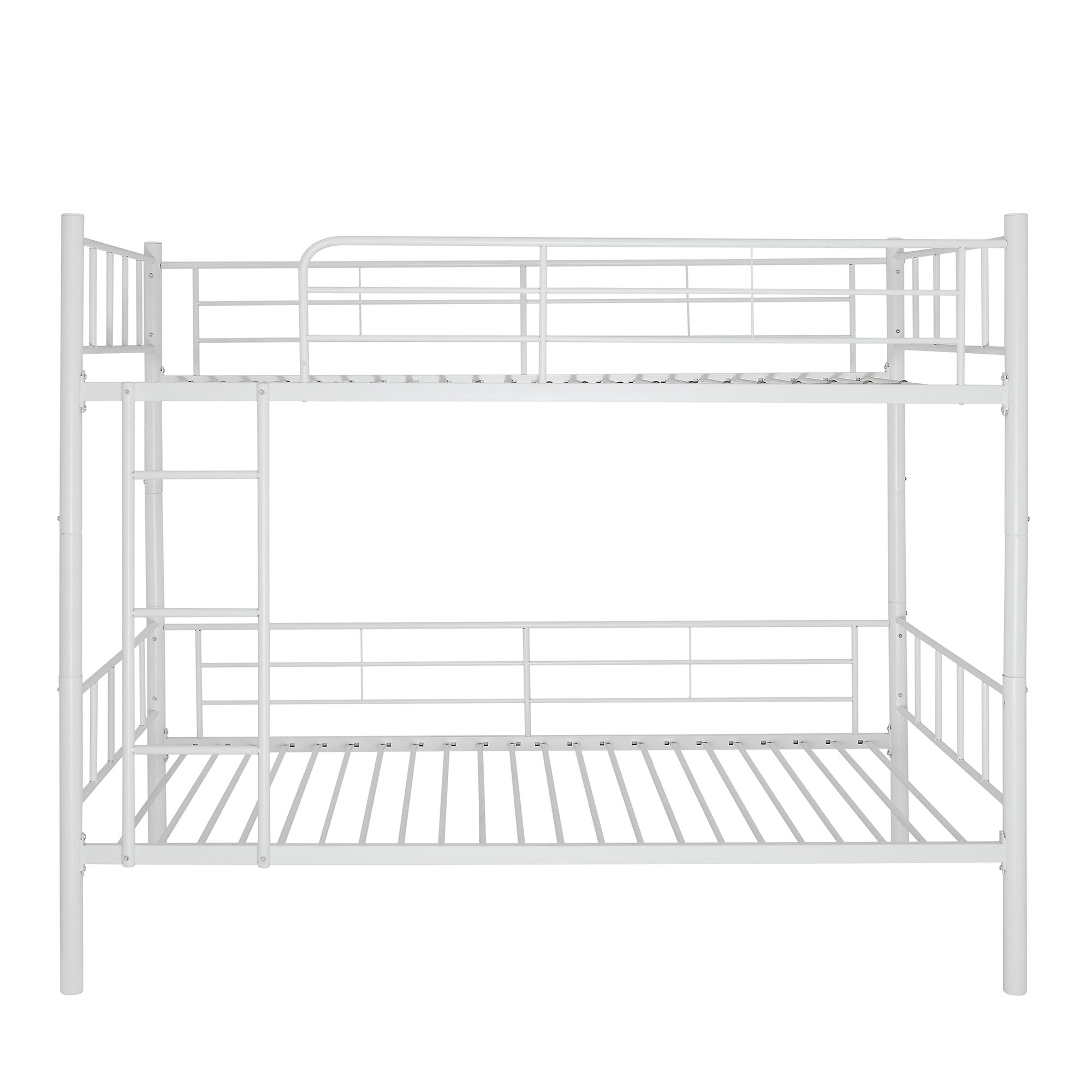 Twin Over Twin White Bunk Bed with Dividing Option