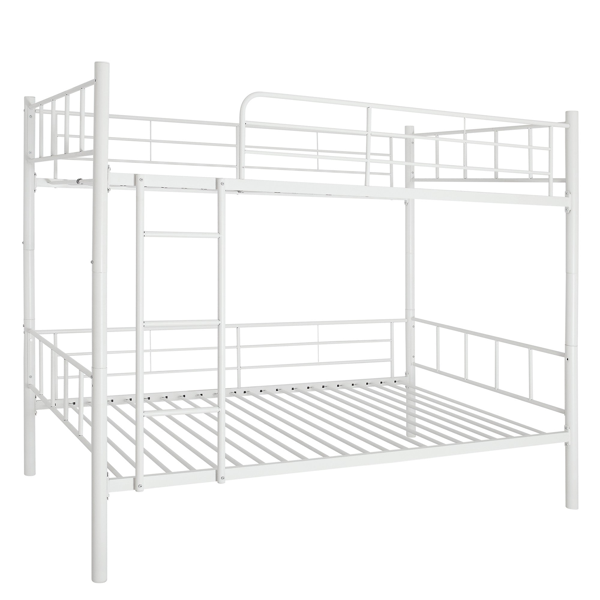 Twin Over Twin White Bunk Bed with Dividing Option