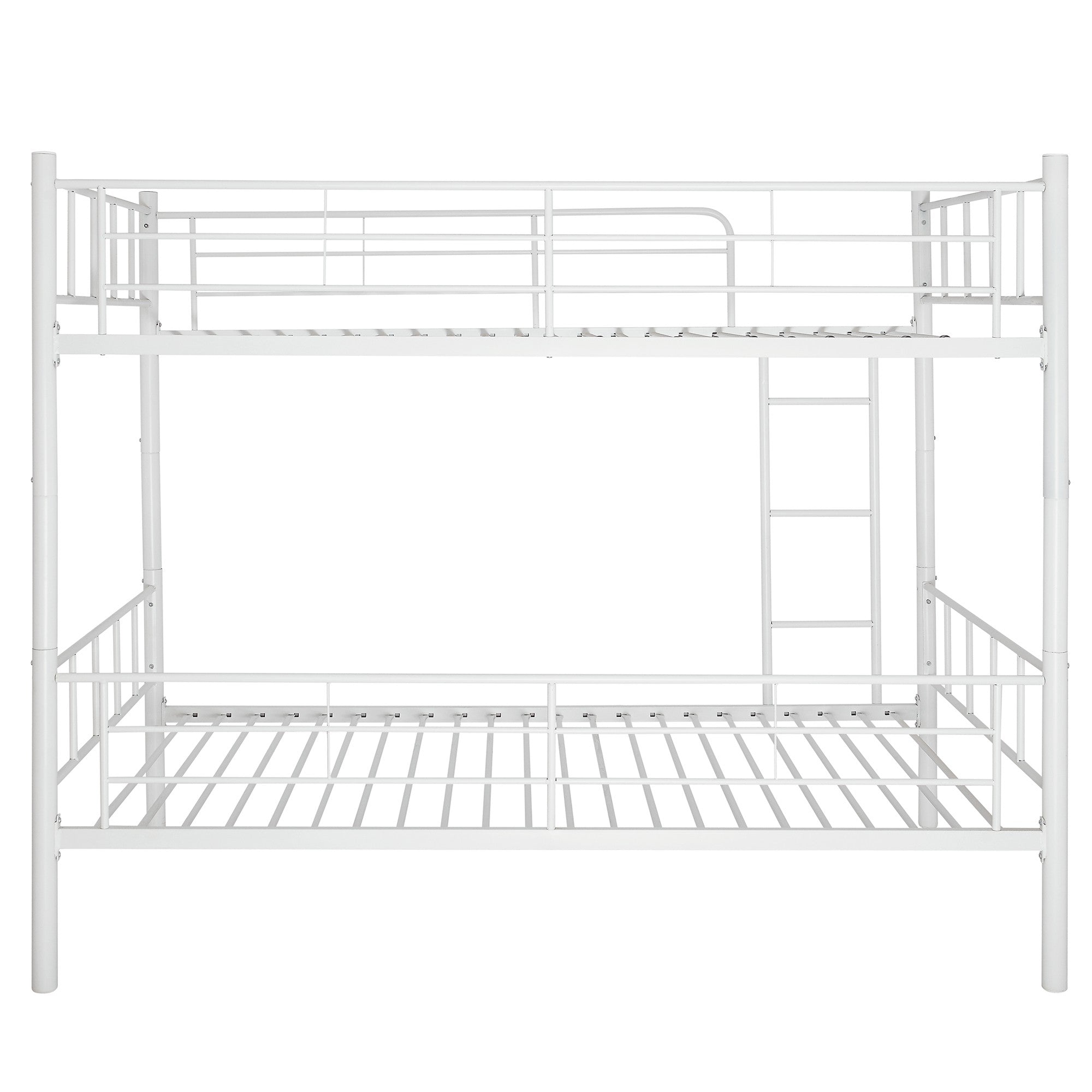 Twin Over Twin White Bunk Bed with Dividing Option