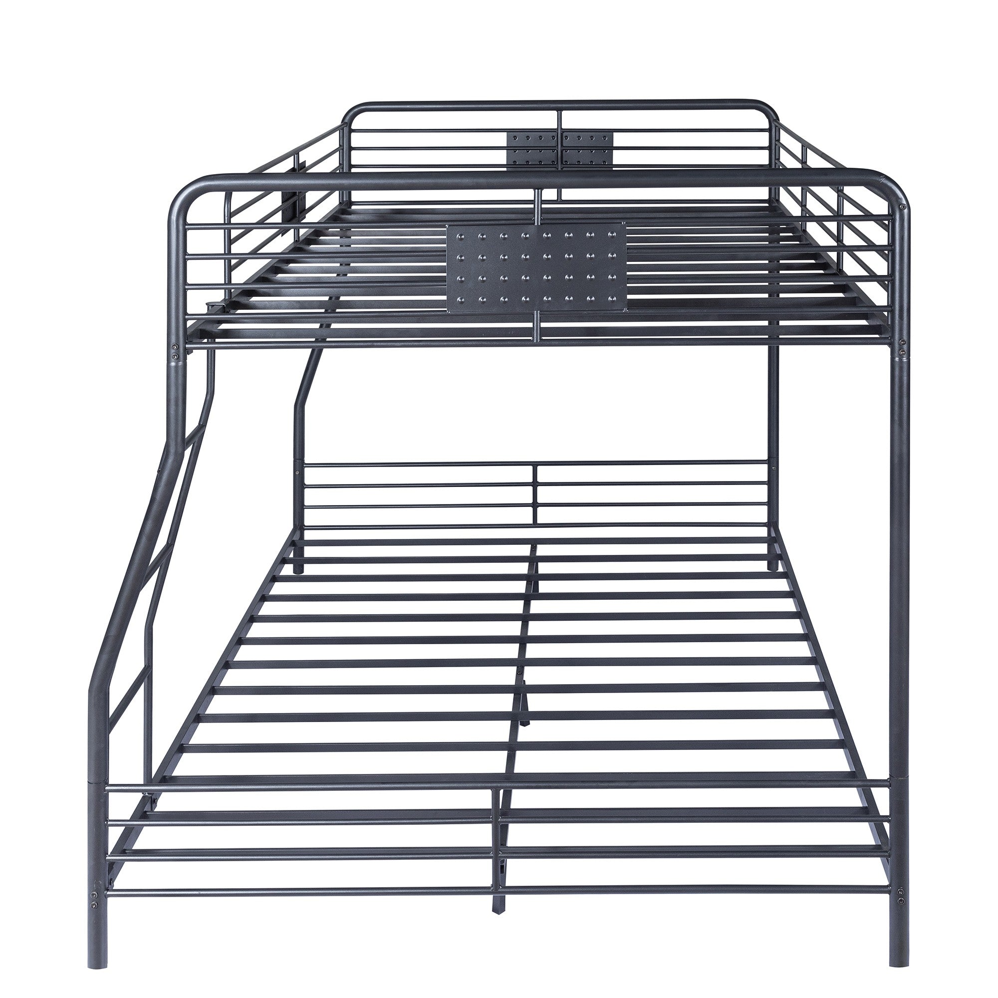 Black Full XL Over Queen Bunk Bed with Ladder