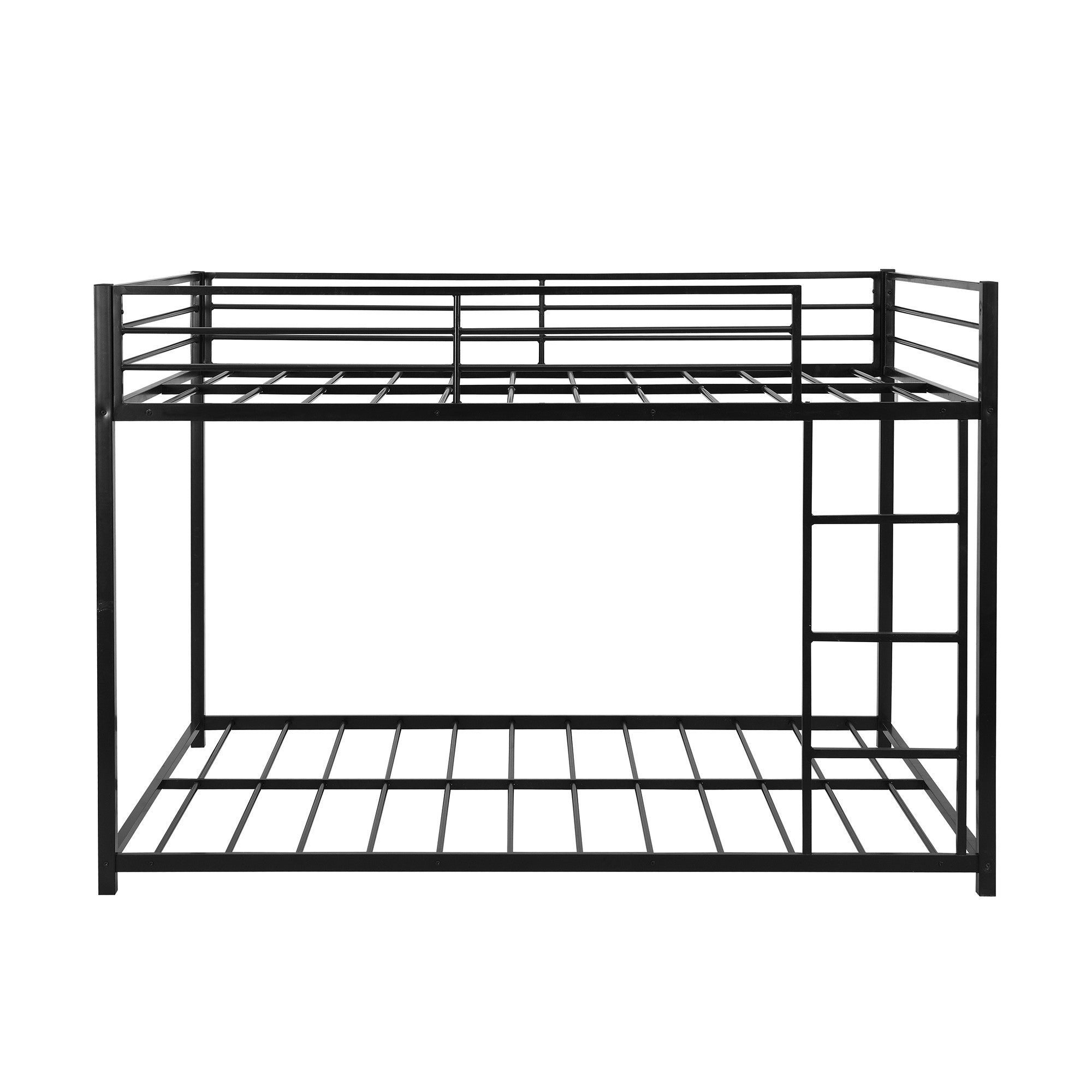 Black Full Over Full Low Metal Bunk Bed