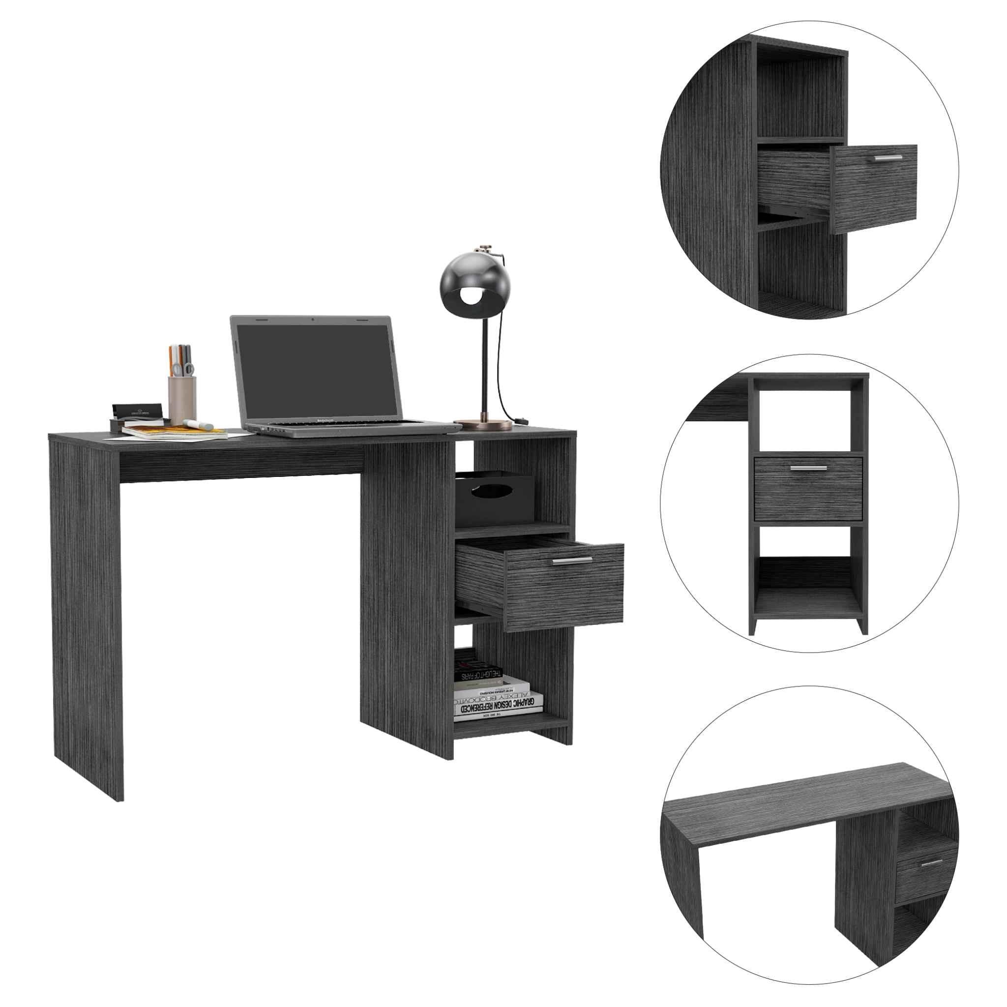 Boko Gray Oak Modern Computer Desk