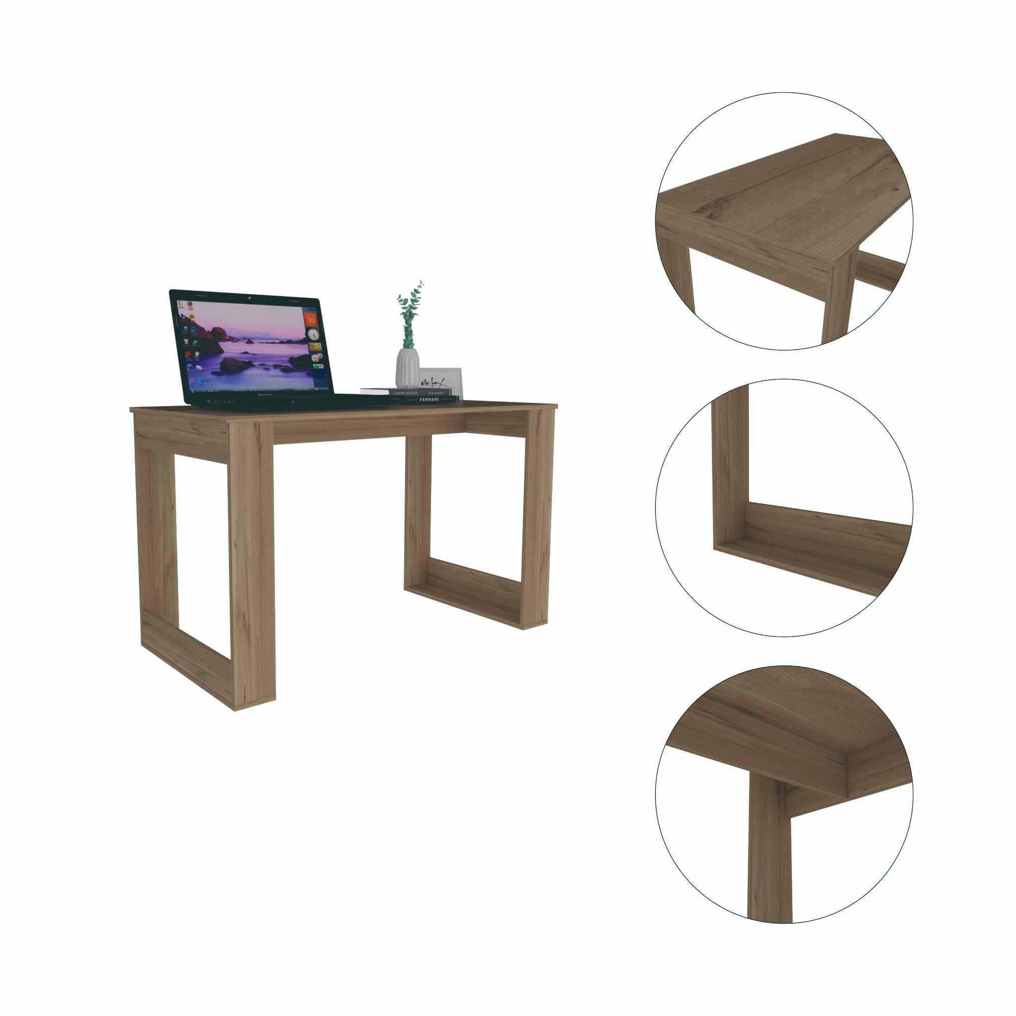 Minimalist Natural Espresso Computer Desk