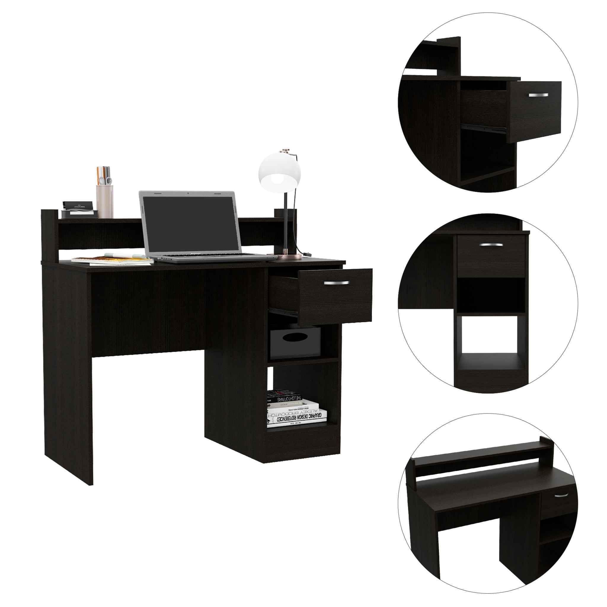 Luxin Black Computer Desk