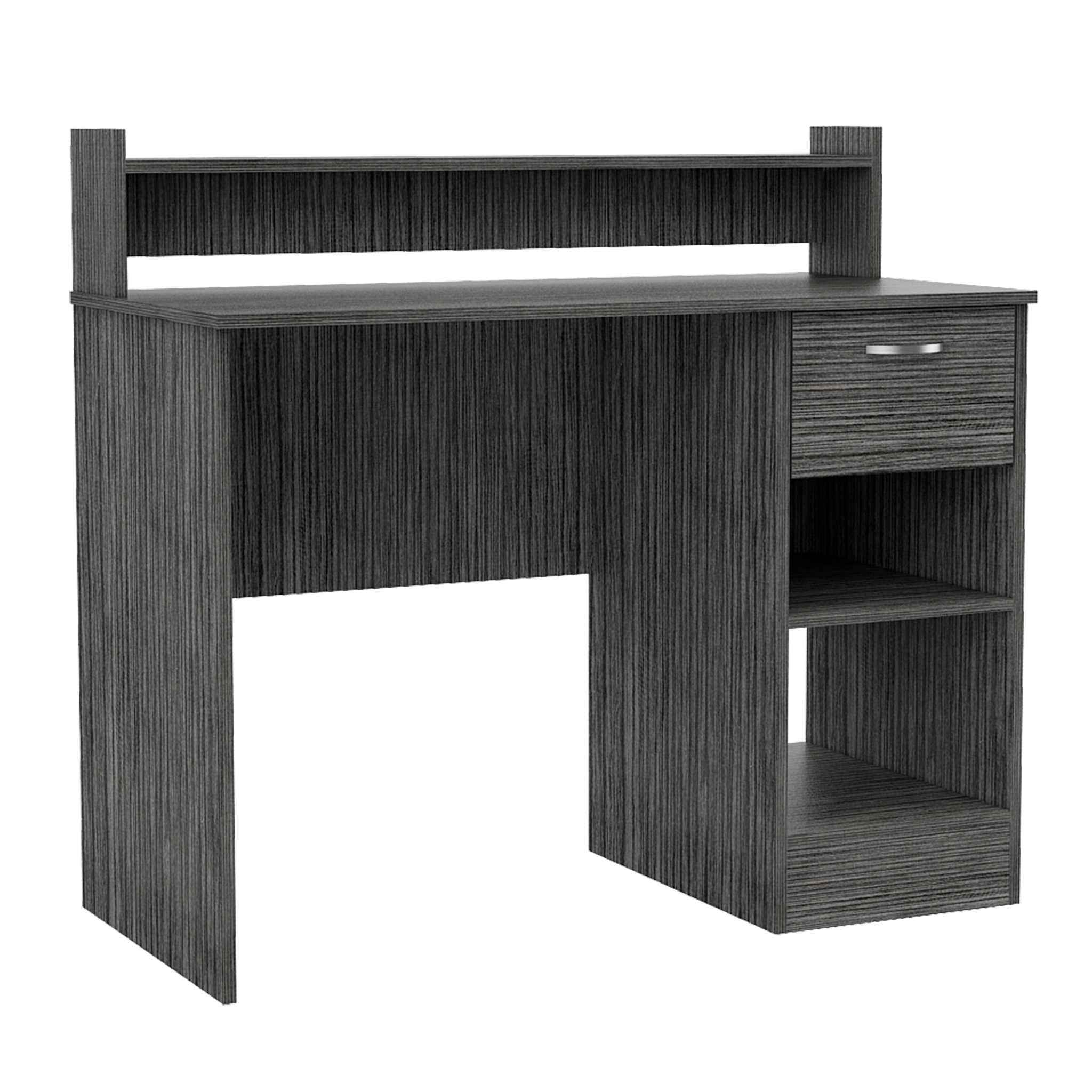 Luxin Smoky Oak Computer Desk