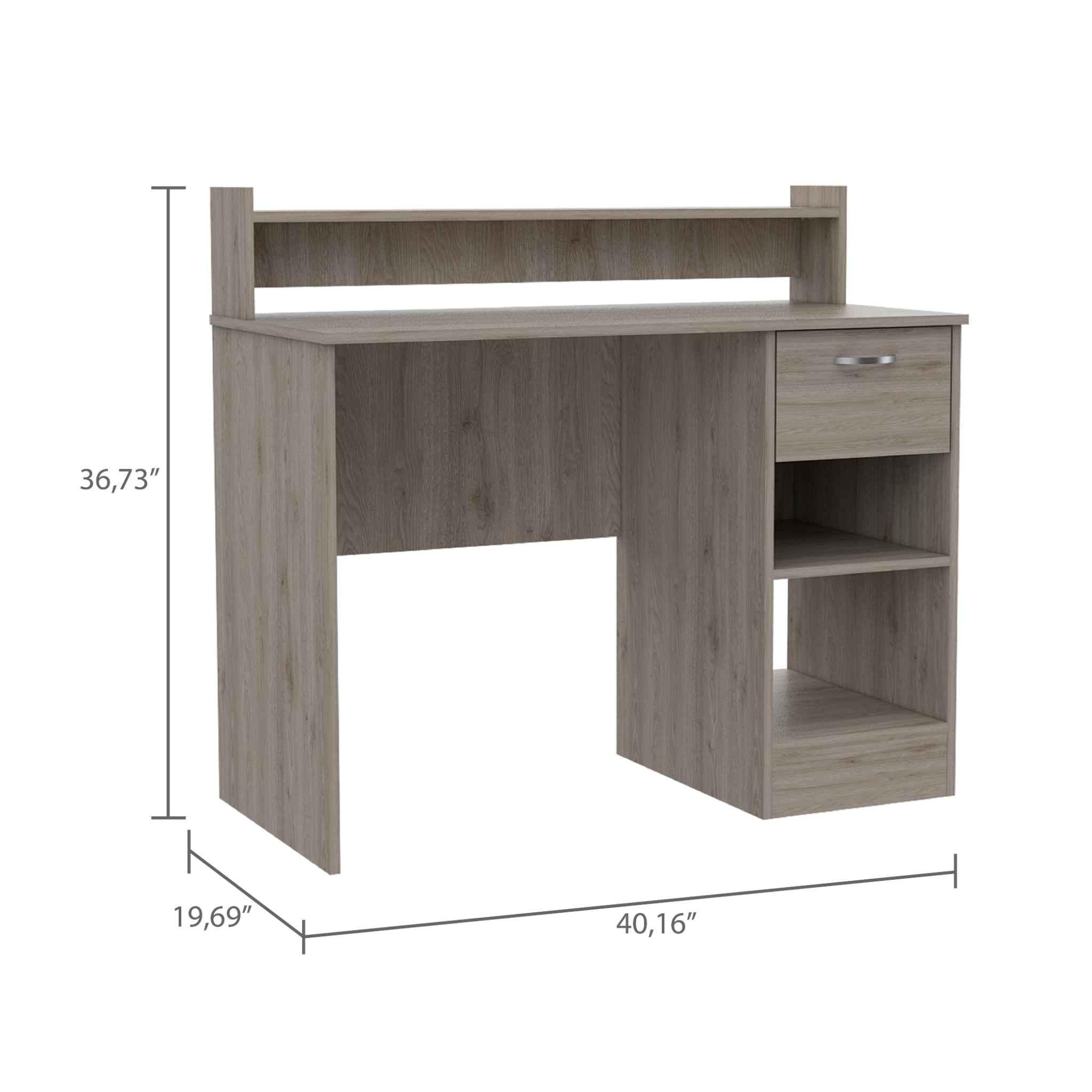 Luxin Light Gray Computer Desk