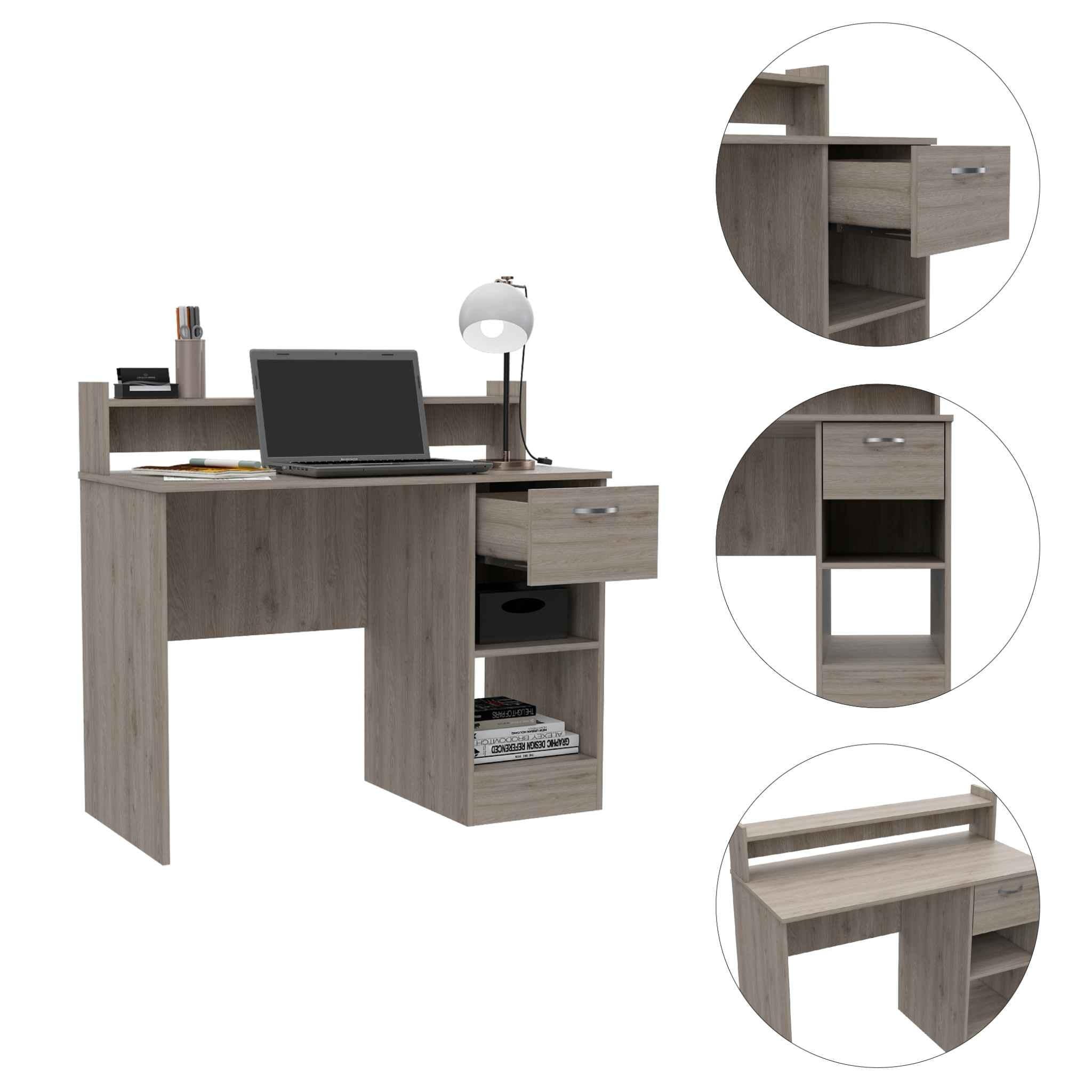 Luxin Light Gray Computer Desk