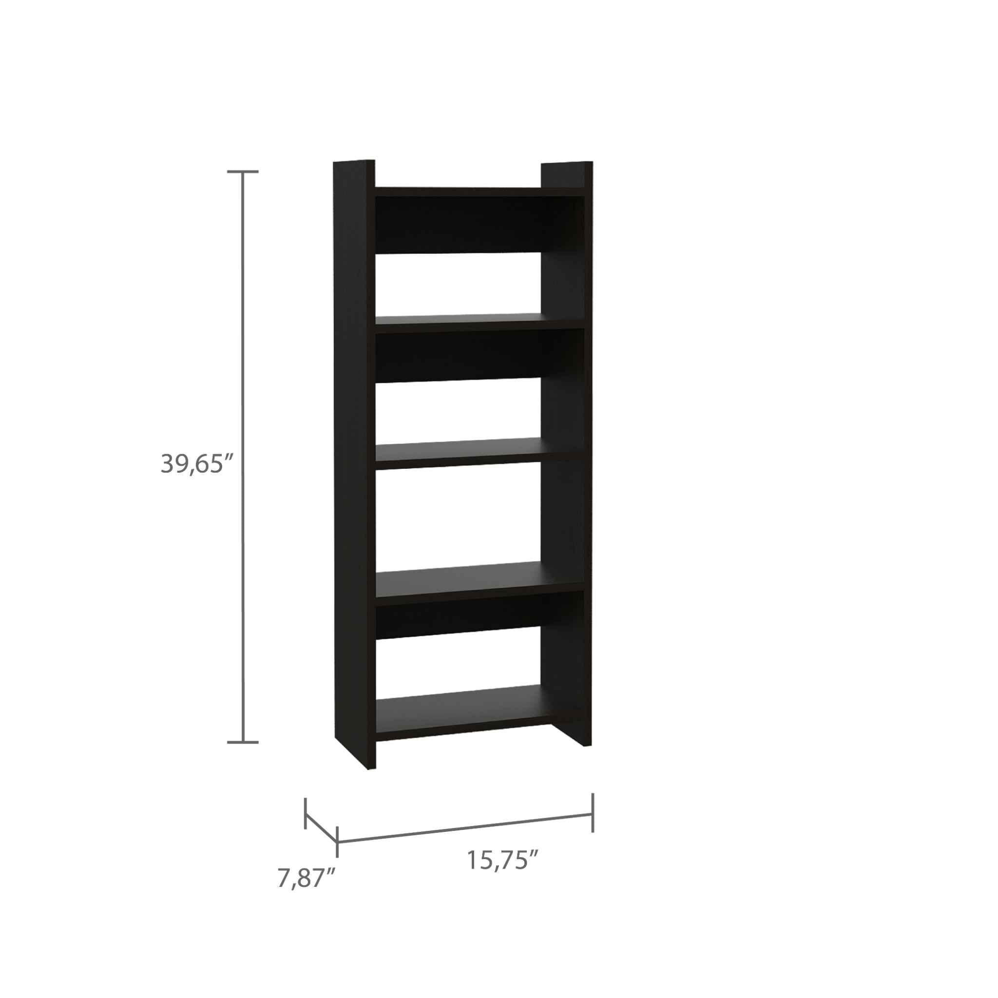 Mod Black Desk and Bookshelf Set