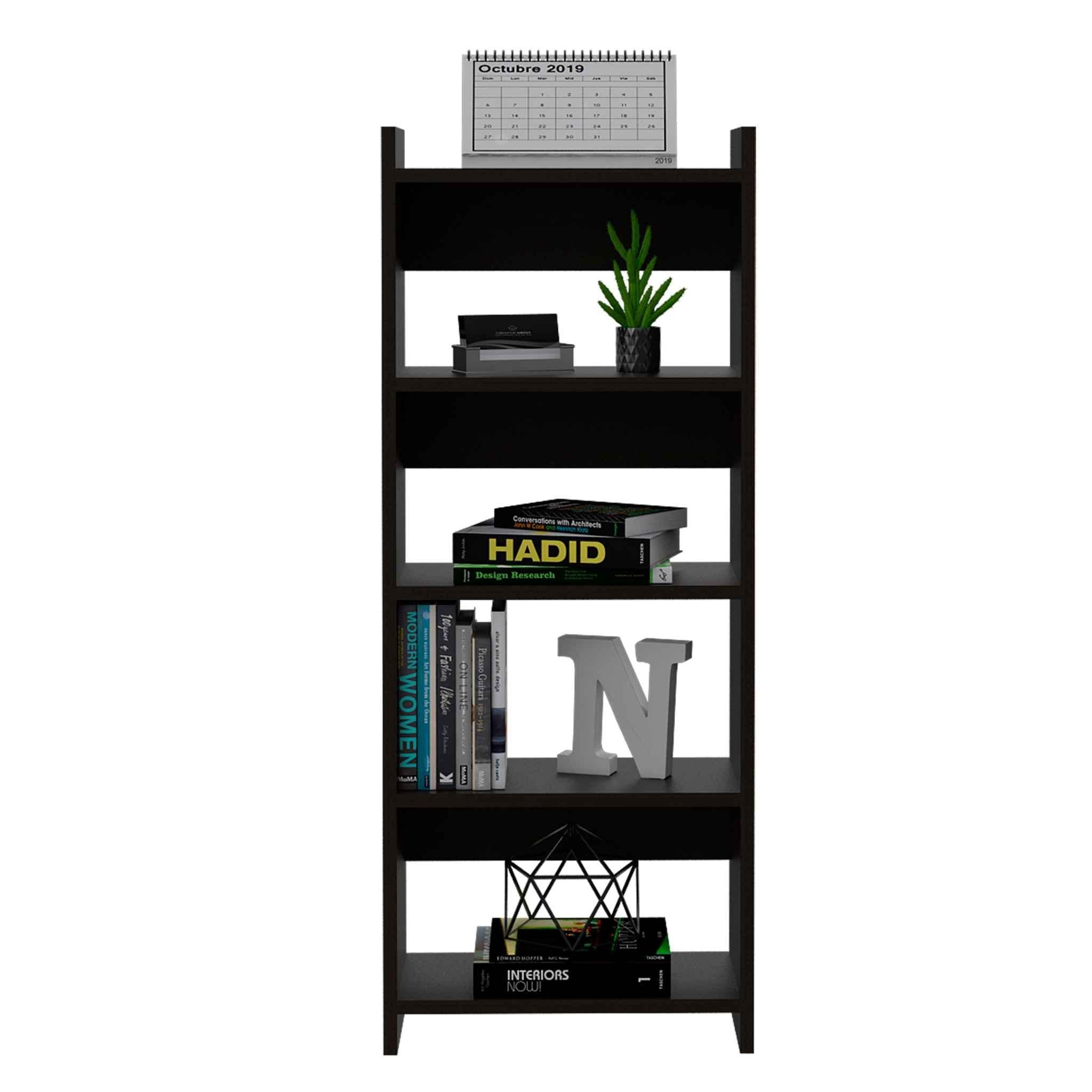 Mod Black Desk and Bookshelf Set