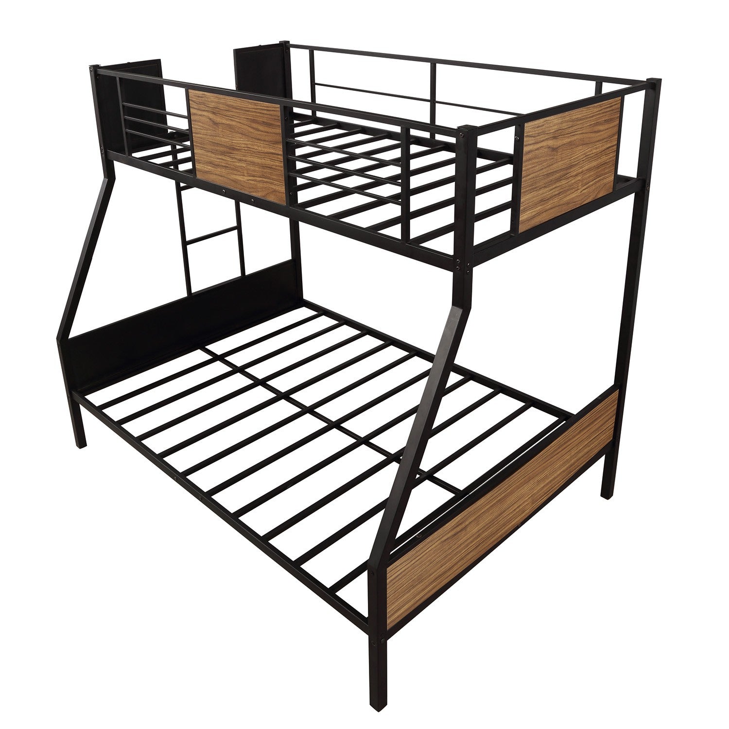 Black Brown Twin Over Full Bunk Bed Default Title