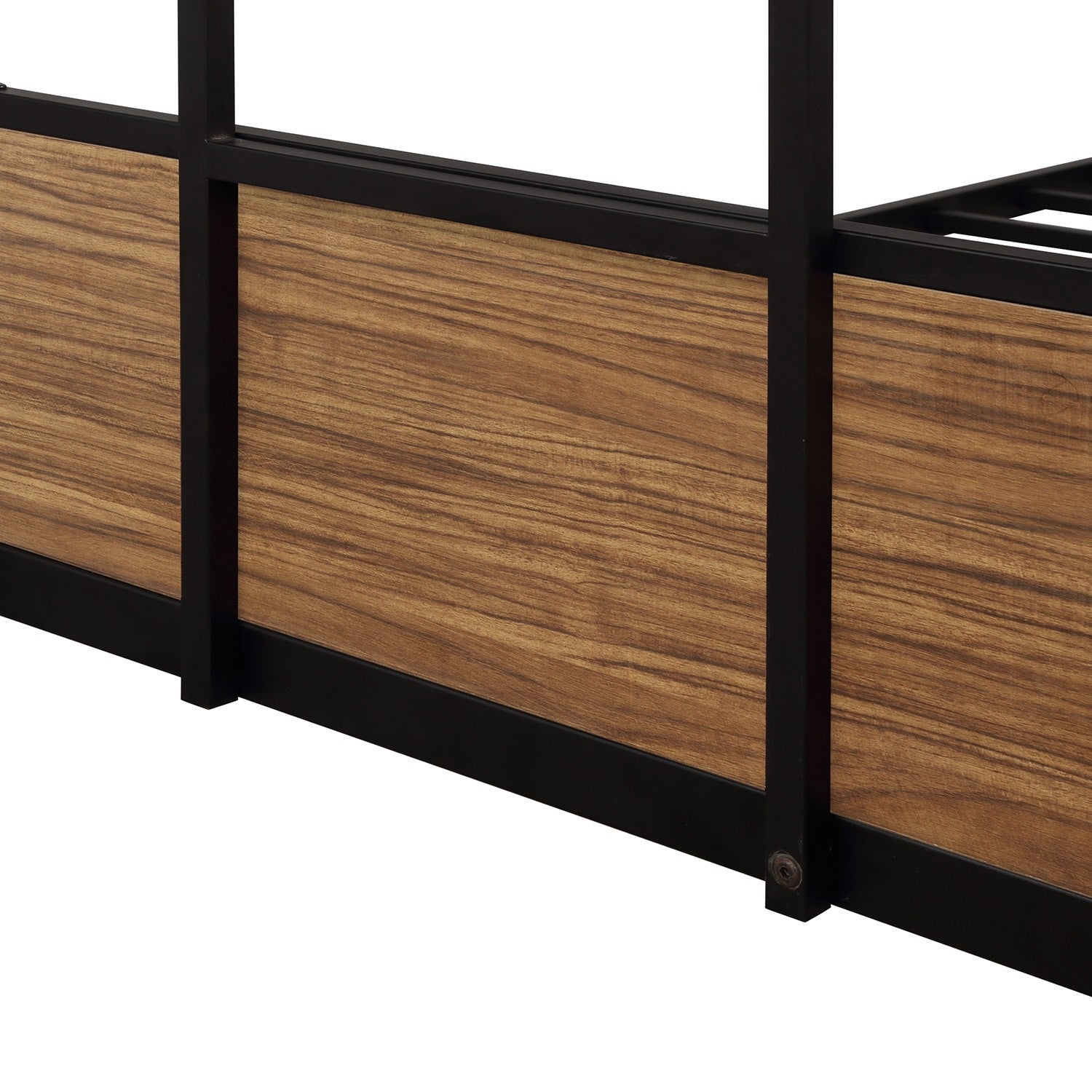 Black Brown Twin Over Full Bunk Bed