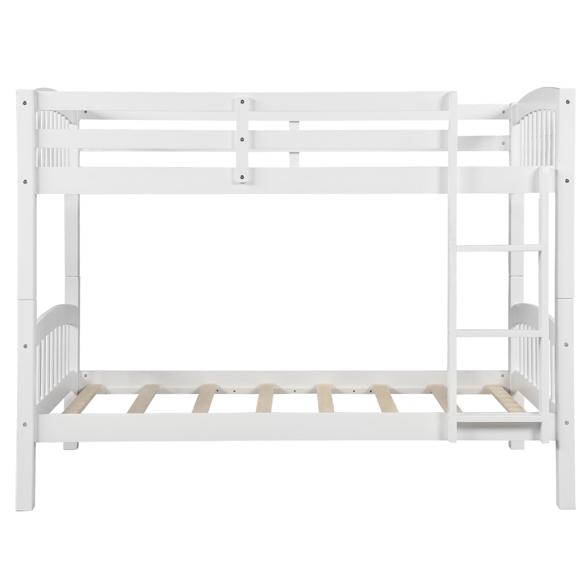 White Twin Over Twin Bunk Bed Default Title