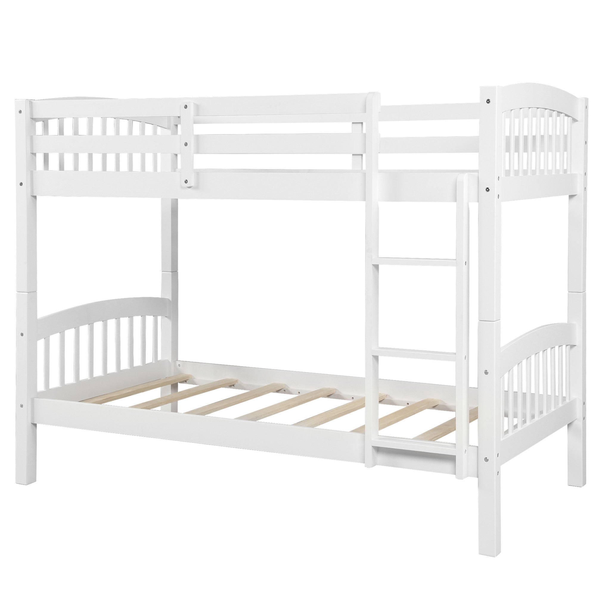 White Twin Over Twin Bunk Bed Default Title