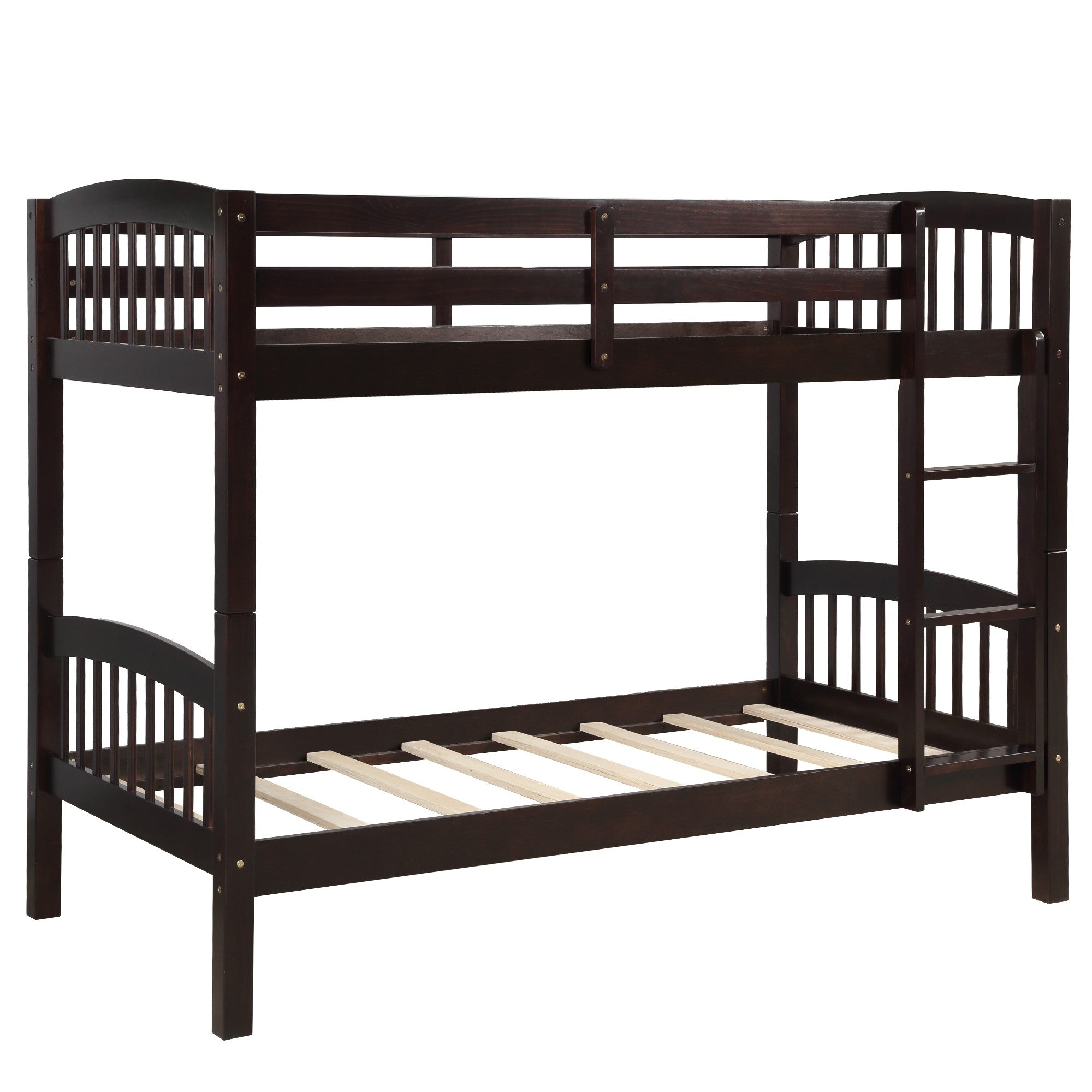 Brown Twin Over Twin Bunk Bed