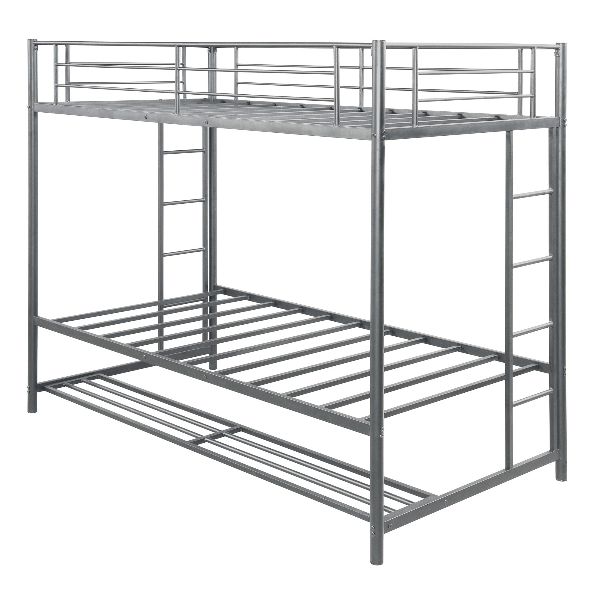Silver Twin Over Twin Bunk Bed Default Title