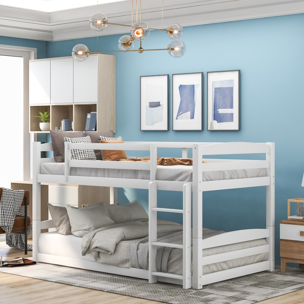 White Twin Over Twin Separable Bunk Bed