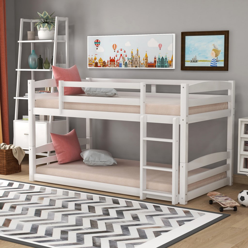 White Twin Over Twin Separable Bunk Bed