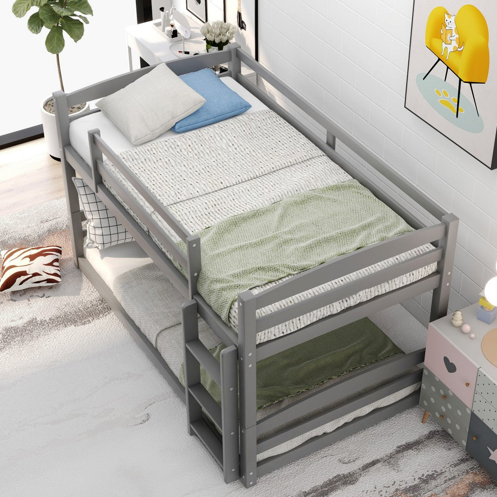 Gray Twin Over Twin Separable Bunk Bed Default Title