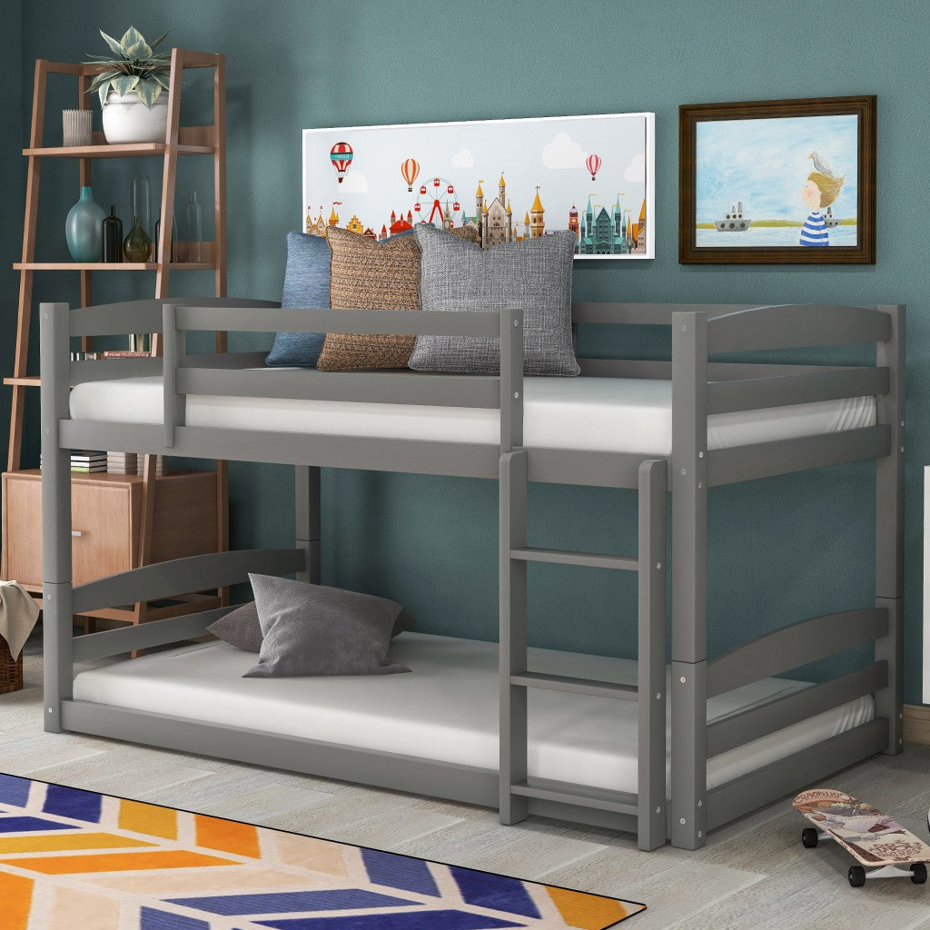 Gray Twin Over Twin Separable Bunk Bed Default Title