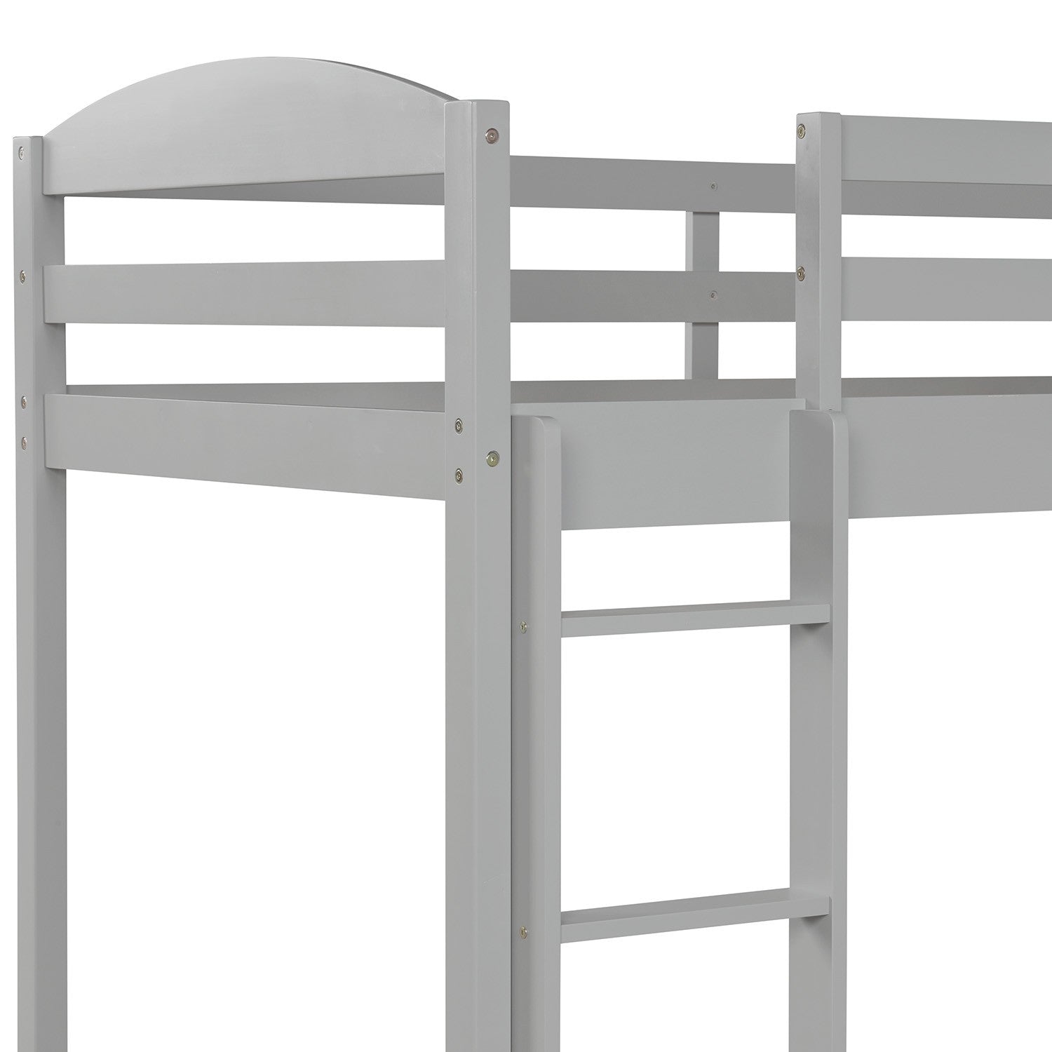 Gray L Shaped Triple Bunk Bed